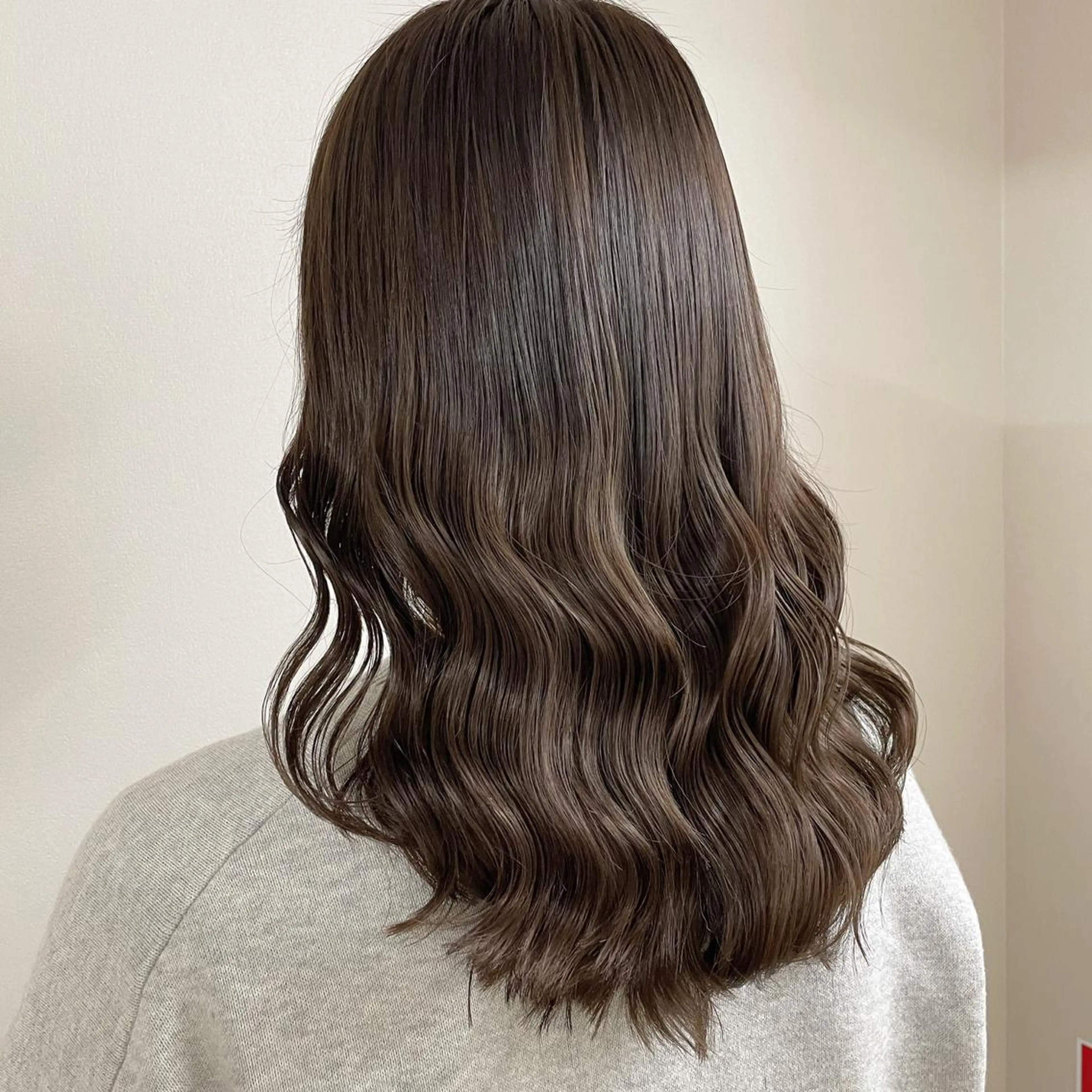 ミディアム カラー ブラウンカラー カット 髪質改善 【KEIKI】のヘアスタイル