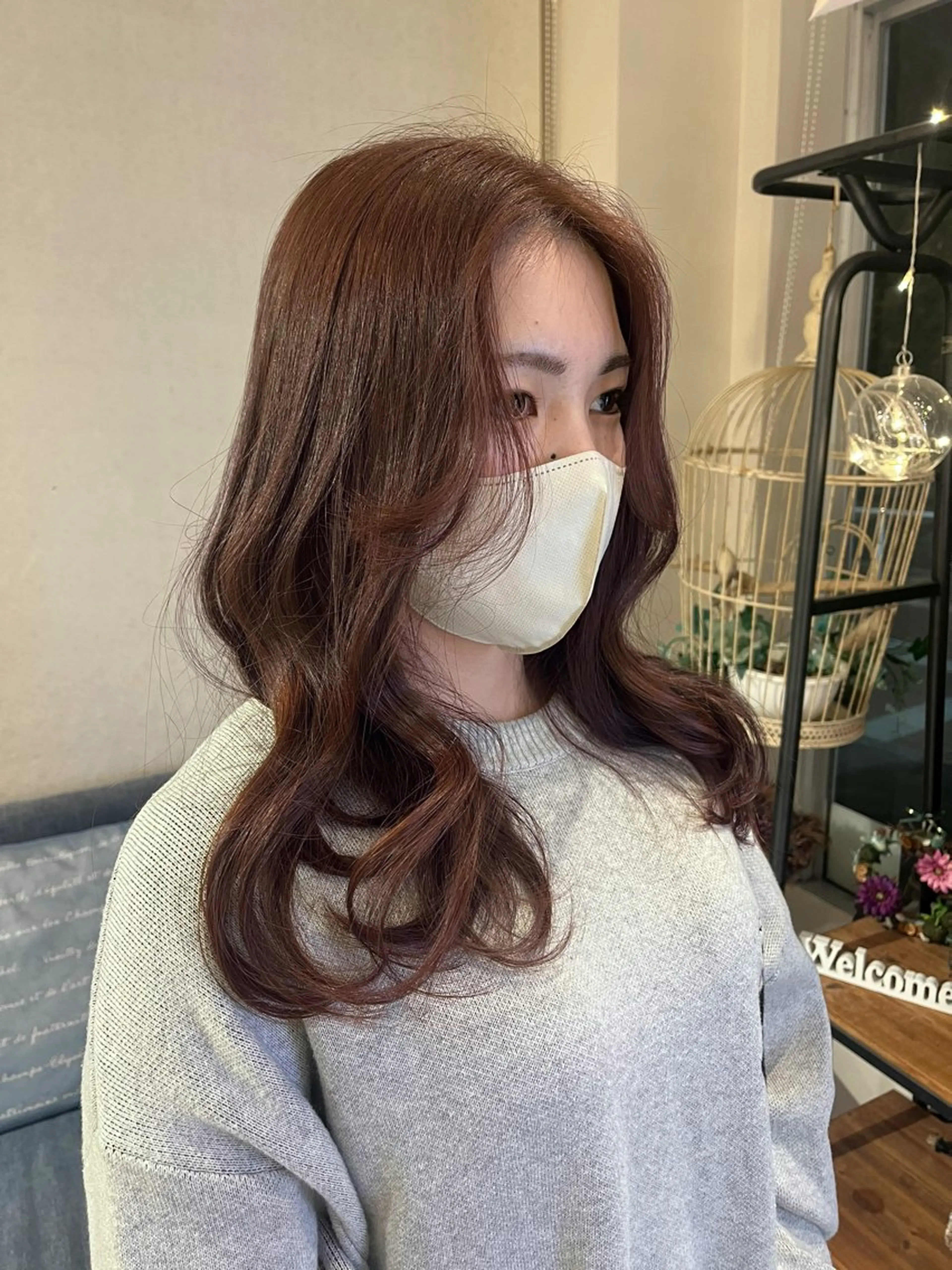 ロング ヘアカラー トリートメント レイヤー/暖色/ 髪質改善/永礼芳果のヘアスタイル