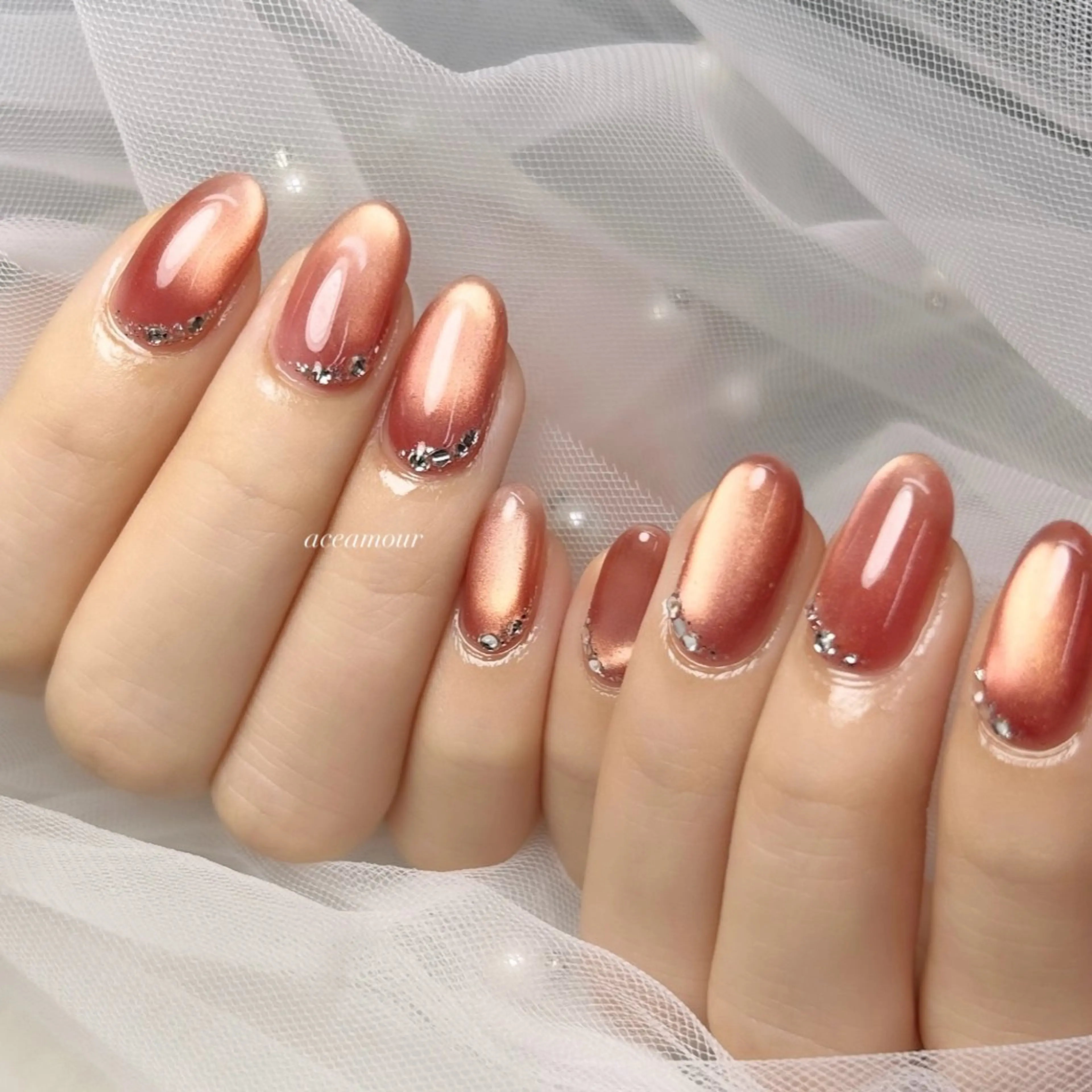 ネイル ラメ(グリッター) ハンドネイル ネイル/耳つぼ /新ホワイトニングのネイルデザイン