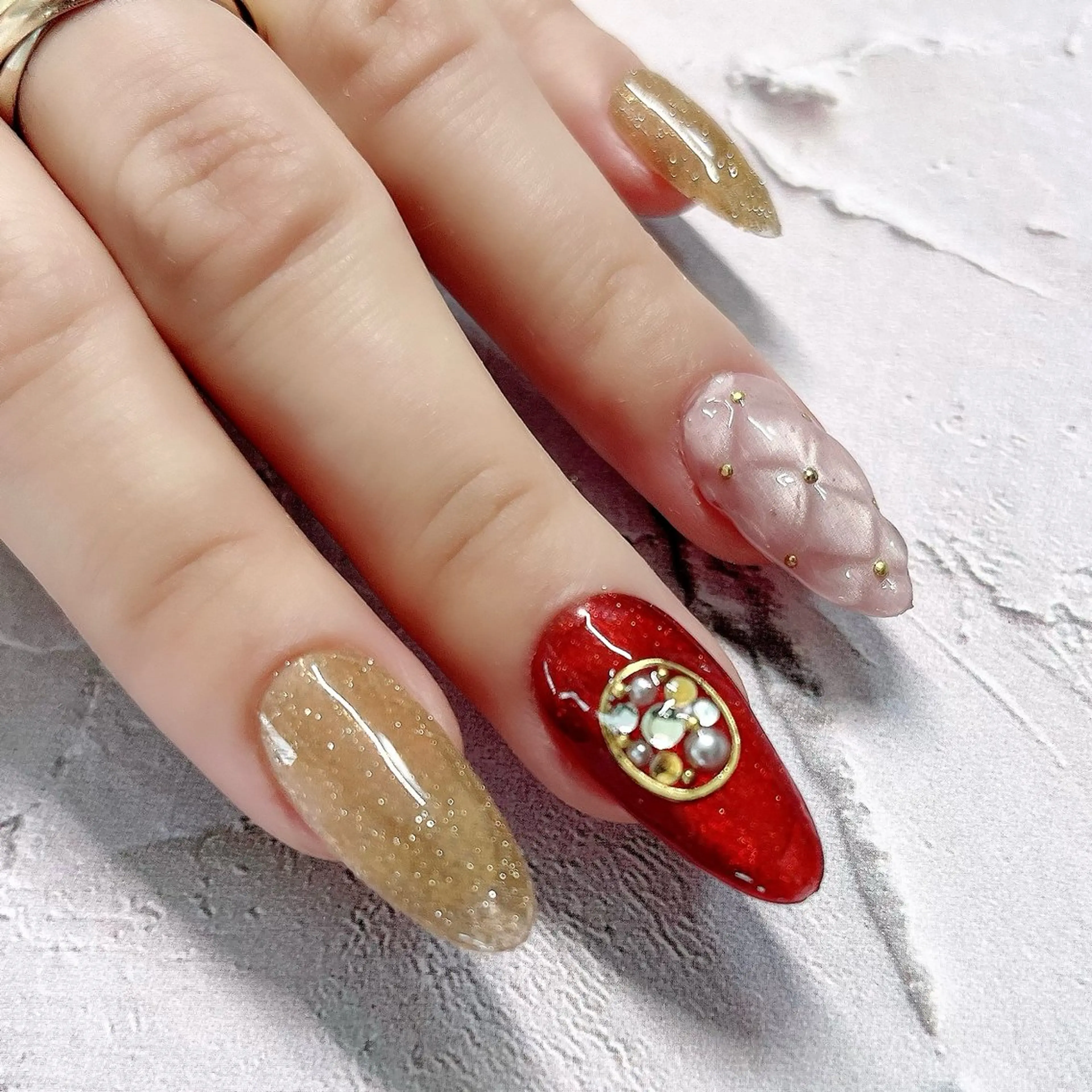 【オフなし】ロングチップジェル長さ出し＋【画像のアート】の写真