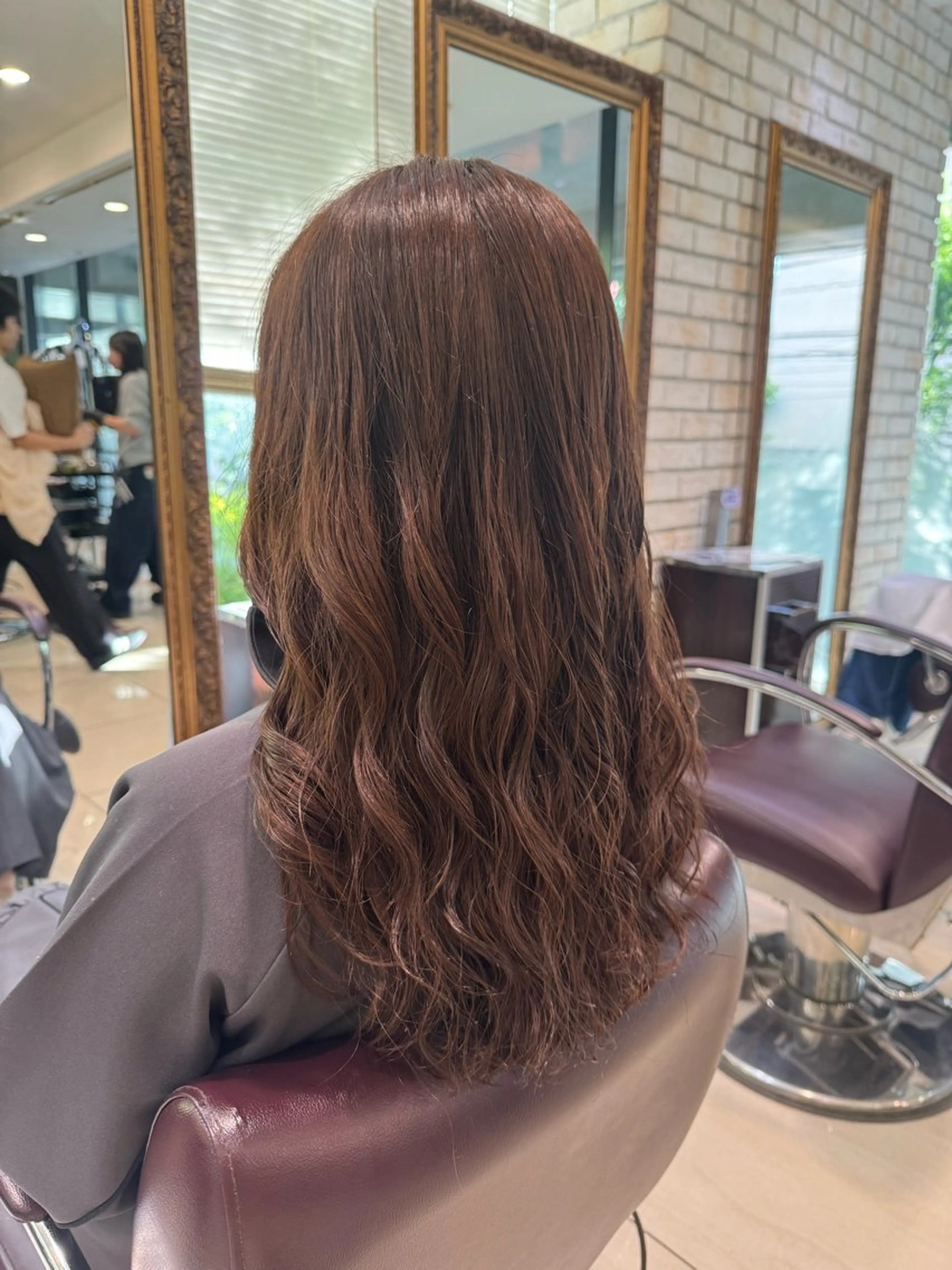 セミロング カット パーマ トリートメント コテ巻き風/ボブ パーマ🌼杉田 萌恵のヘアスタイル