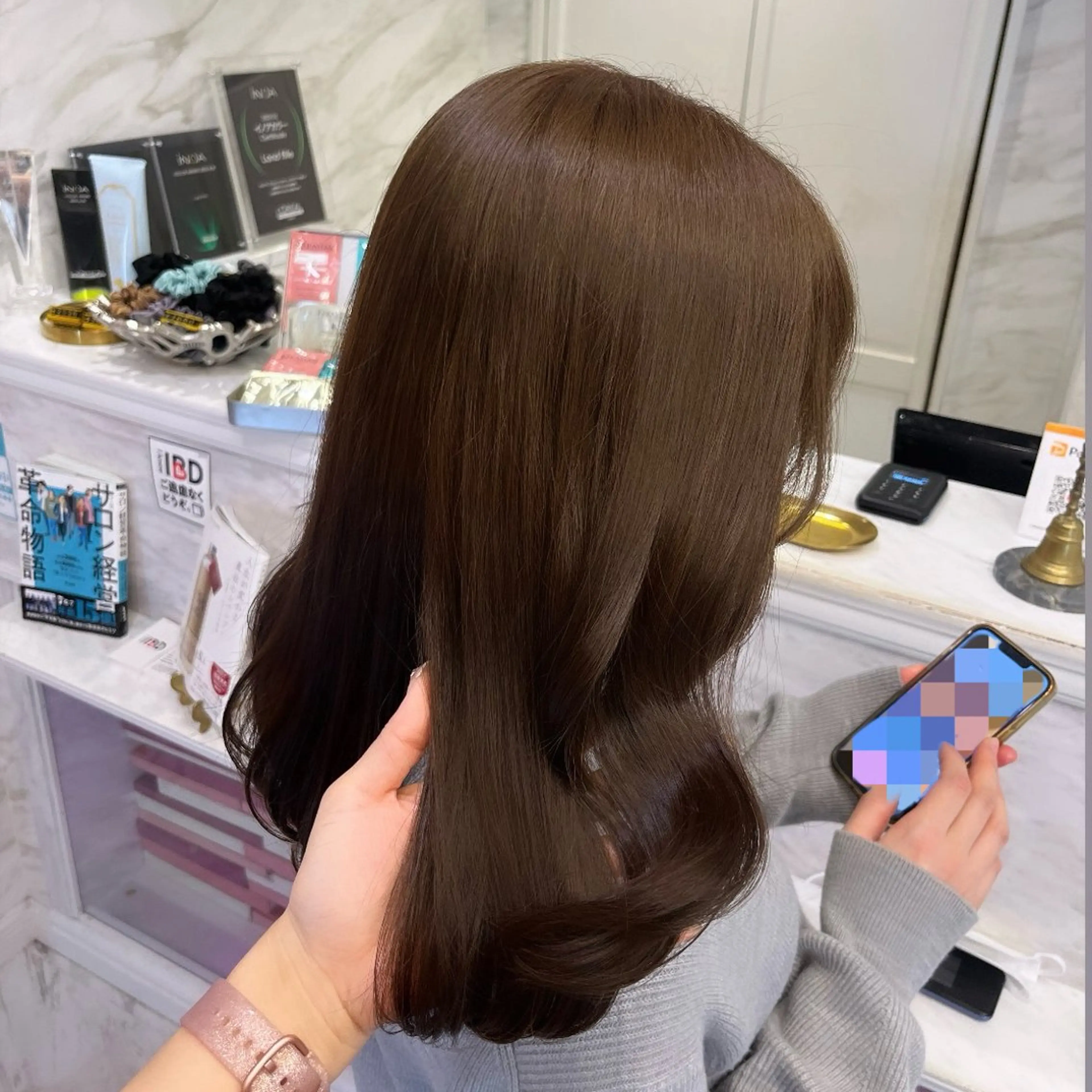 ミディアム カット ヘアセット 韓国🎀レイヤー/艶 髪/縮毛矯正/ユリナのヘアスタイル