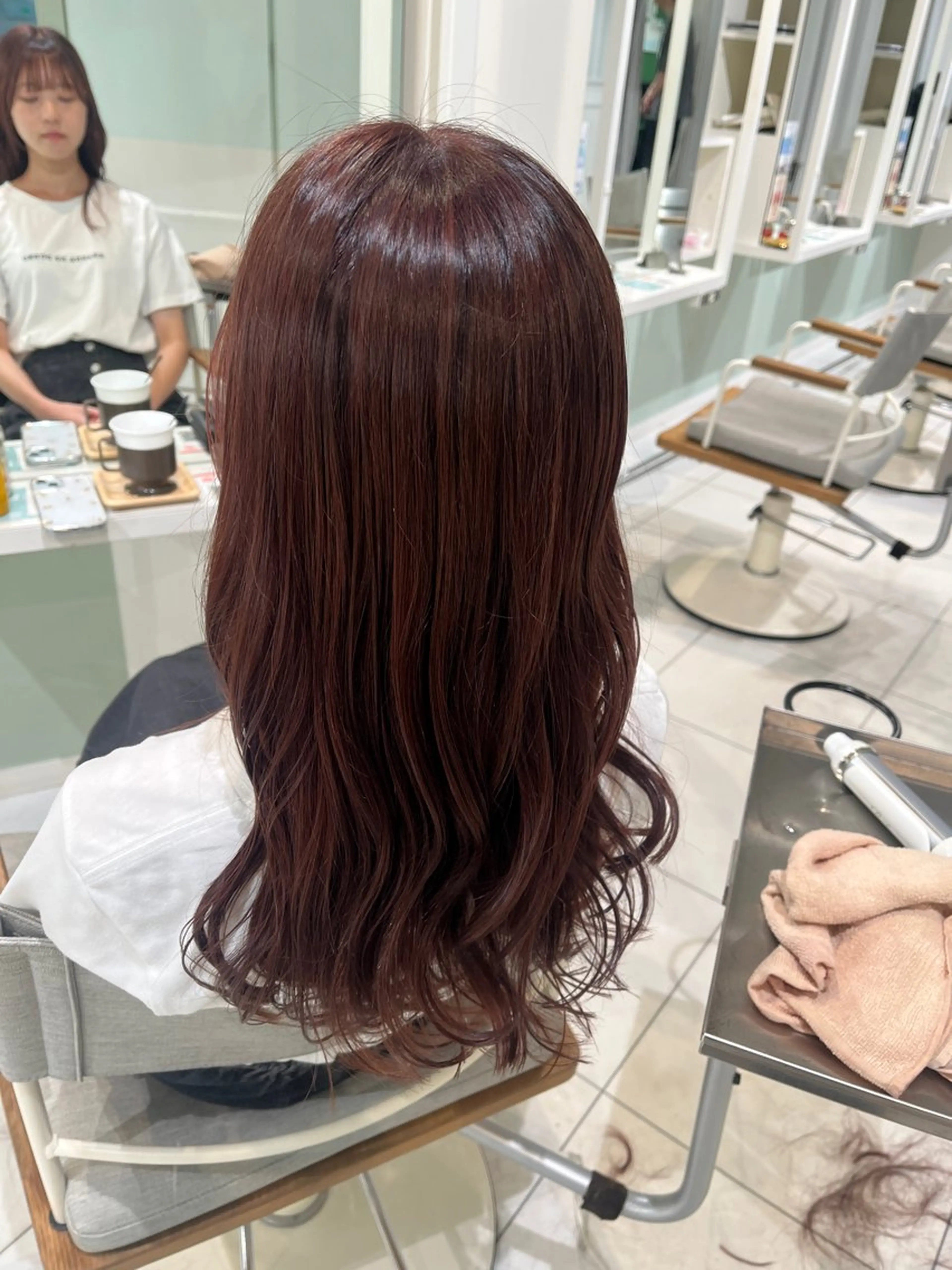 ロング カラー 暖色系/レイヤー/ 縮毛矯正/貞金瑞波のヘアスタイル