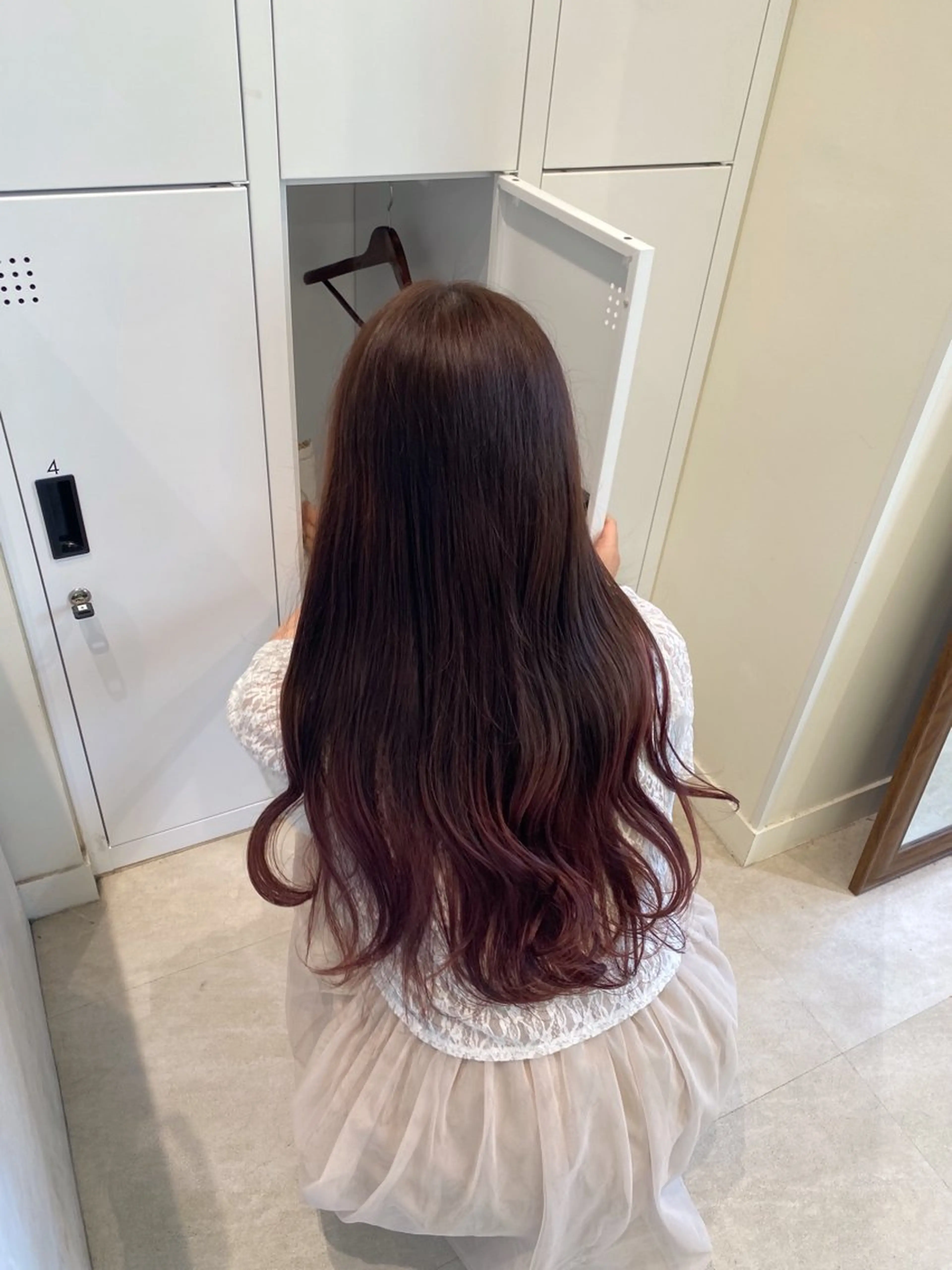 ロング カラー グラデーションカラー ピンクカラー 暖色カラー /ヘアアレンジ/花鈴のヘアスタイル