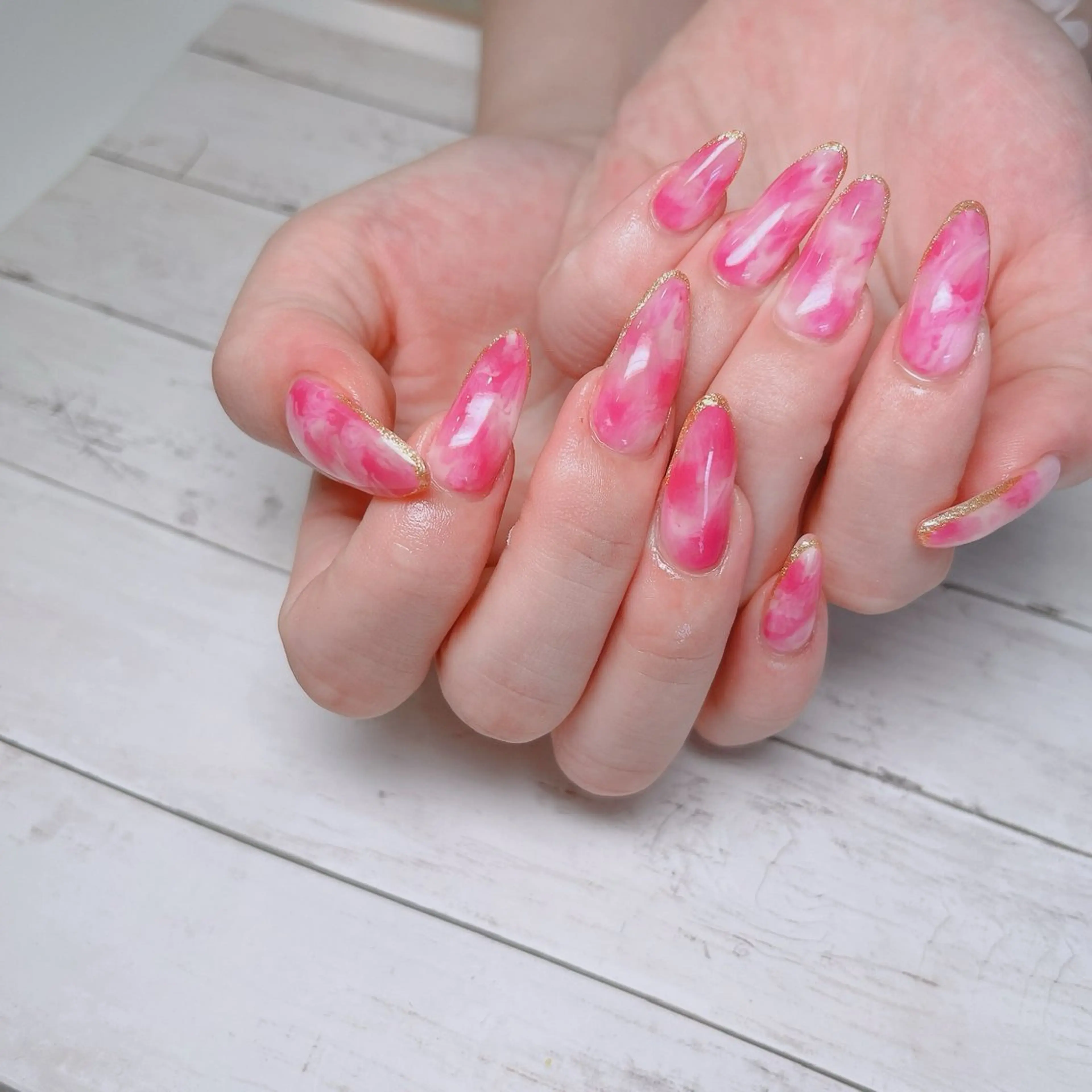 🦋マーブルネイルの写真