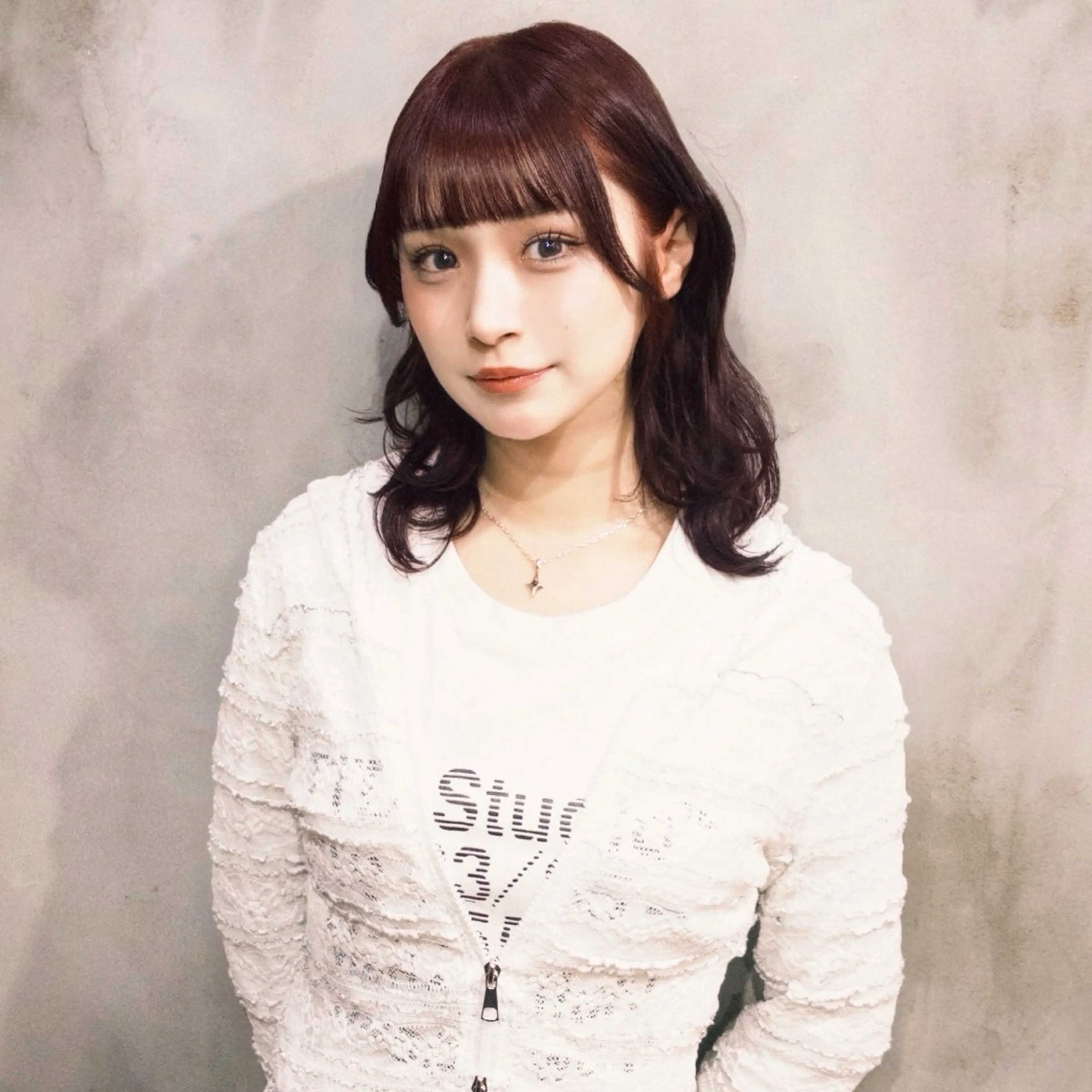 セミロング カラー ブラウンカラー オレンジ レッドカラー ボブ レイヤーカット ヘアカラー Ricca所属・Hina🧵/恵比寿 中目黒/透明感カラーのヘアスタイル