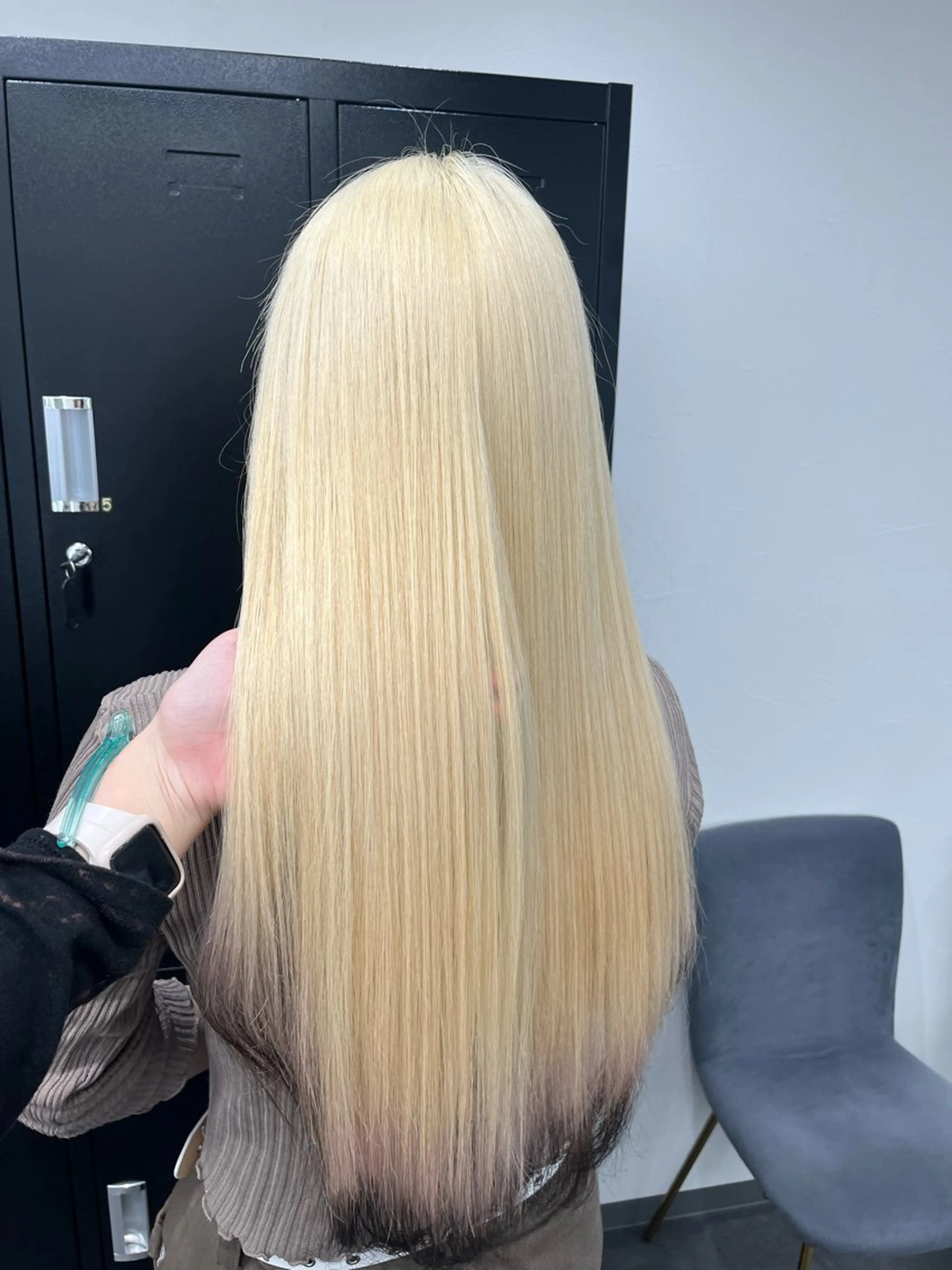 ロング カラー ブリーチ ハイトーンカラー 韓国風ヘア ヘアカラー トリートメント ヘアセット 韓国ヘア🖤/透明感 shihoのヘアスタイル