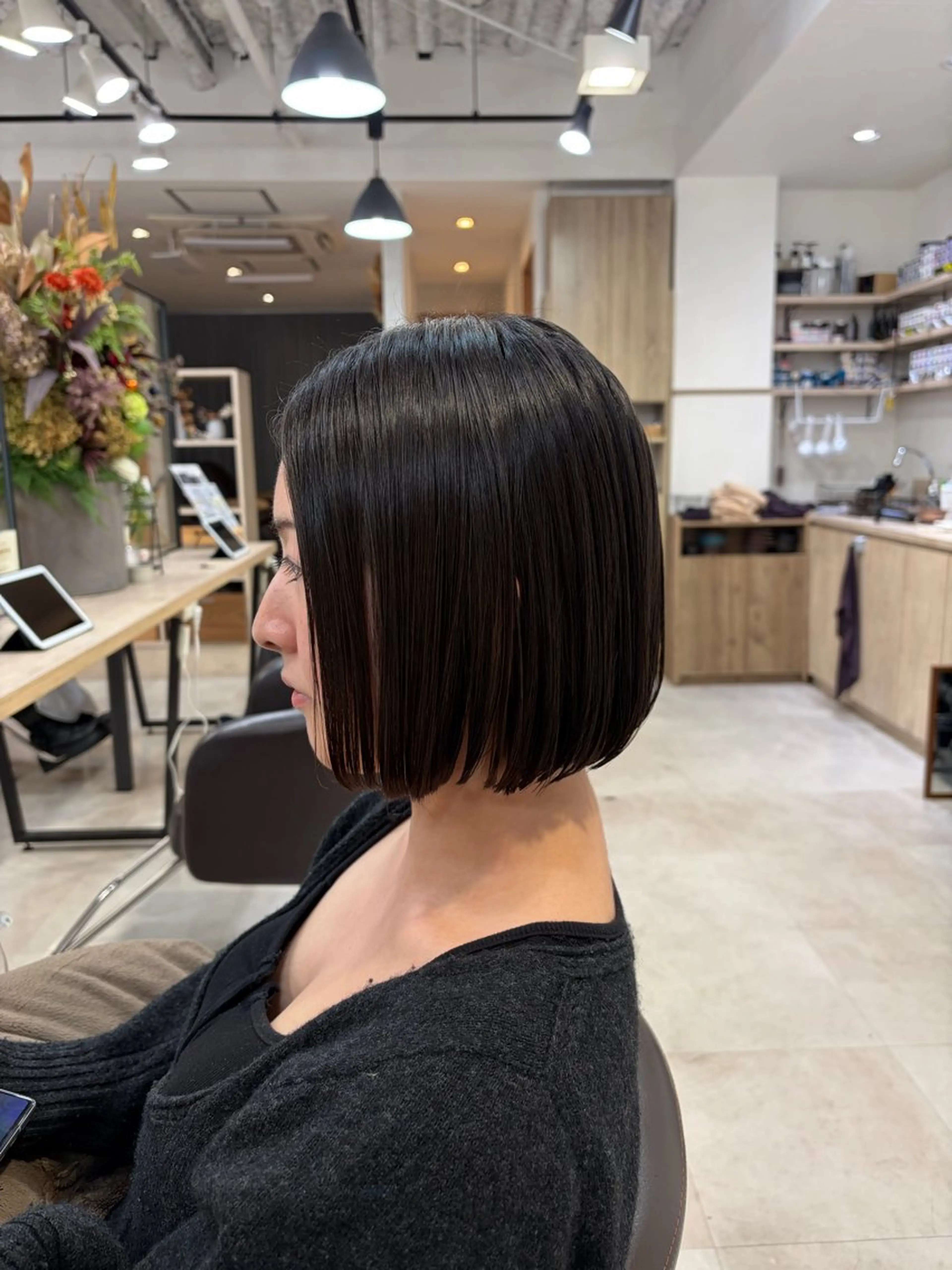 ショート カット 縮毛矯正 トリートメント 地毛風縮毛矯正 / ショート/ボブ/平山のヘアスタイル