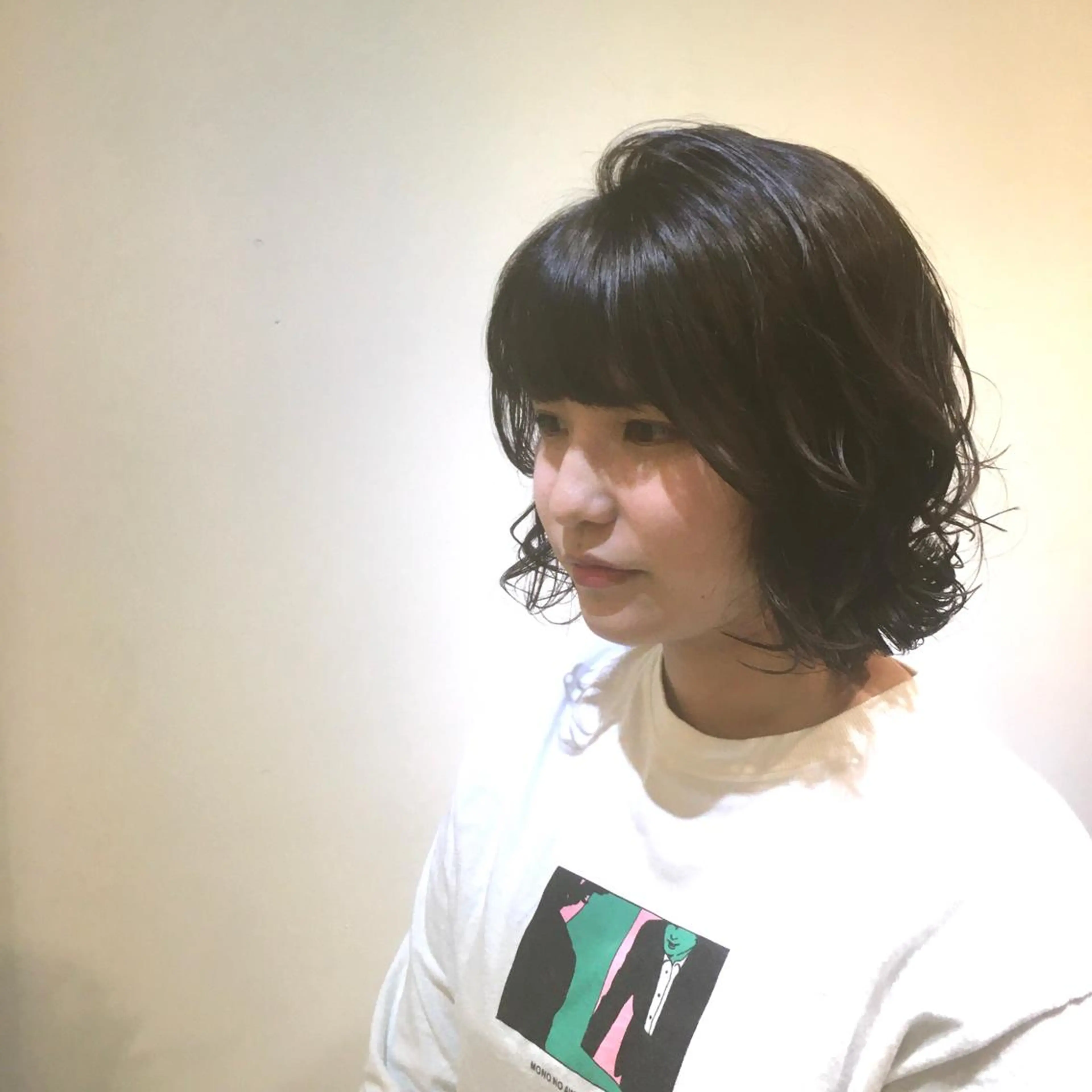 ミディアム カラー カット ヘアカラー トリートメント しのはら まどかのヘアスタイル