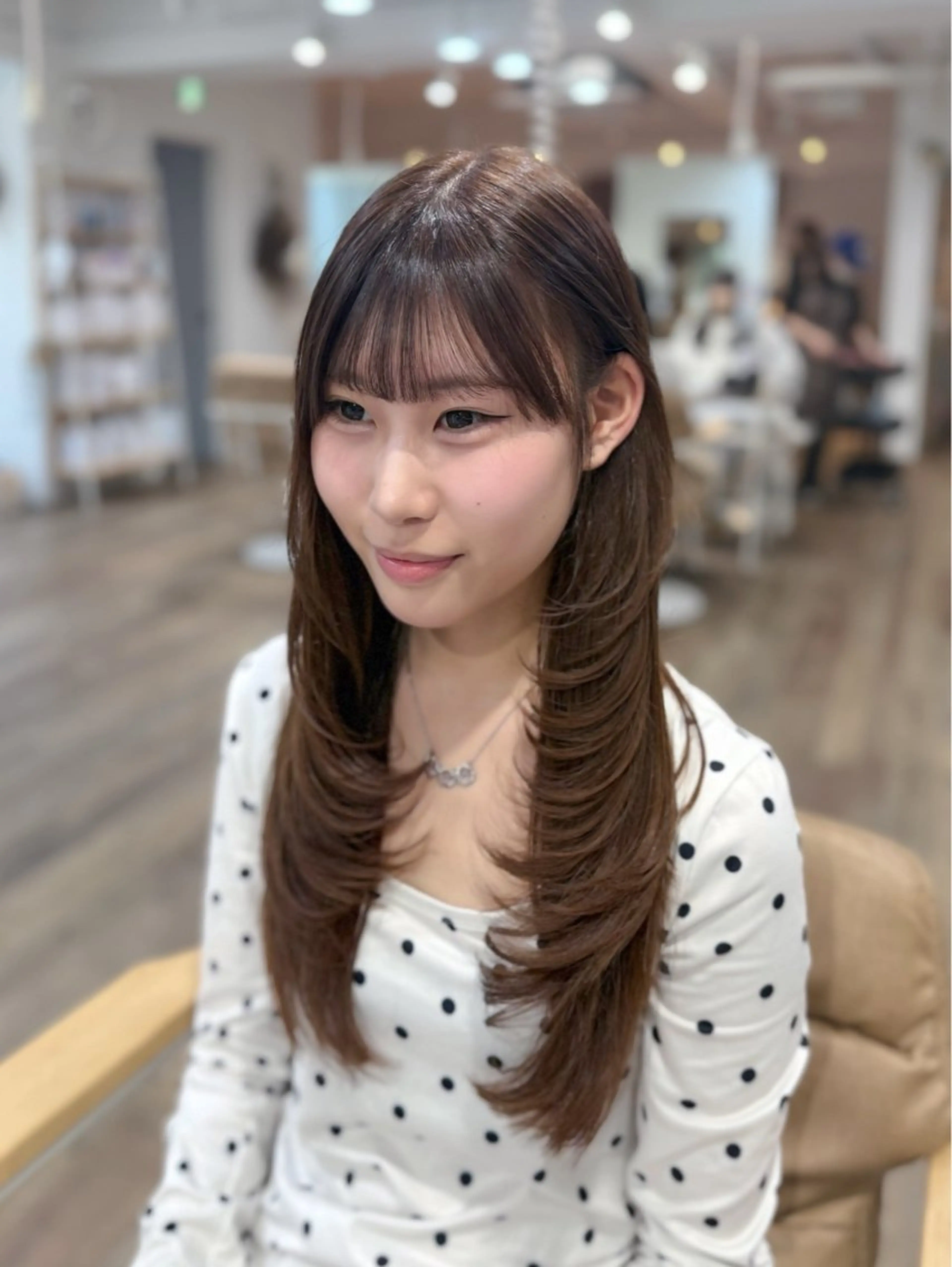 ロング カット ヘアカラー トリートメント ピンク・ラベンダー/ レイヤー/NANAのヘアスタイル