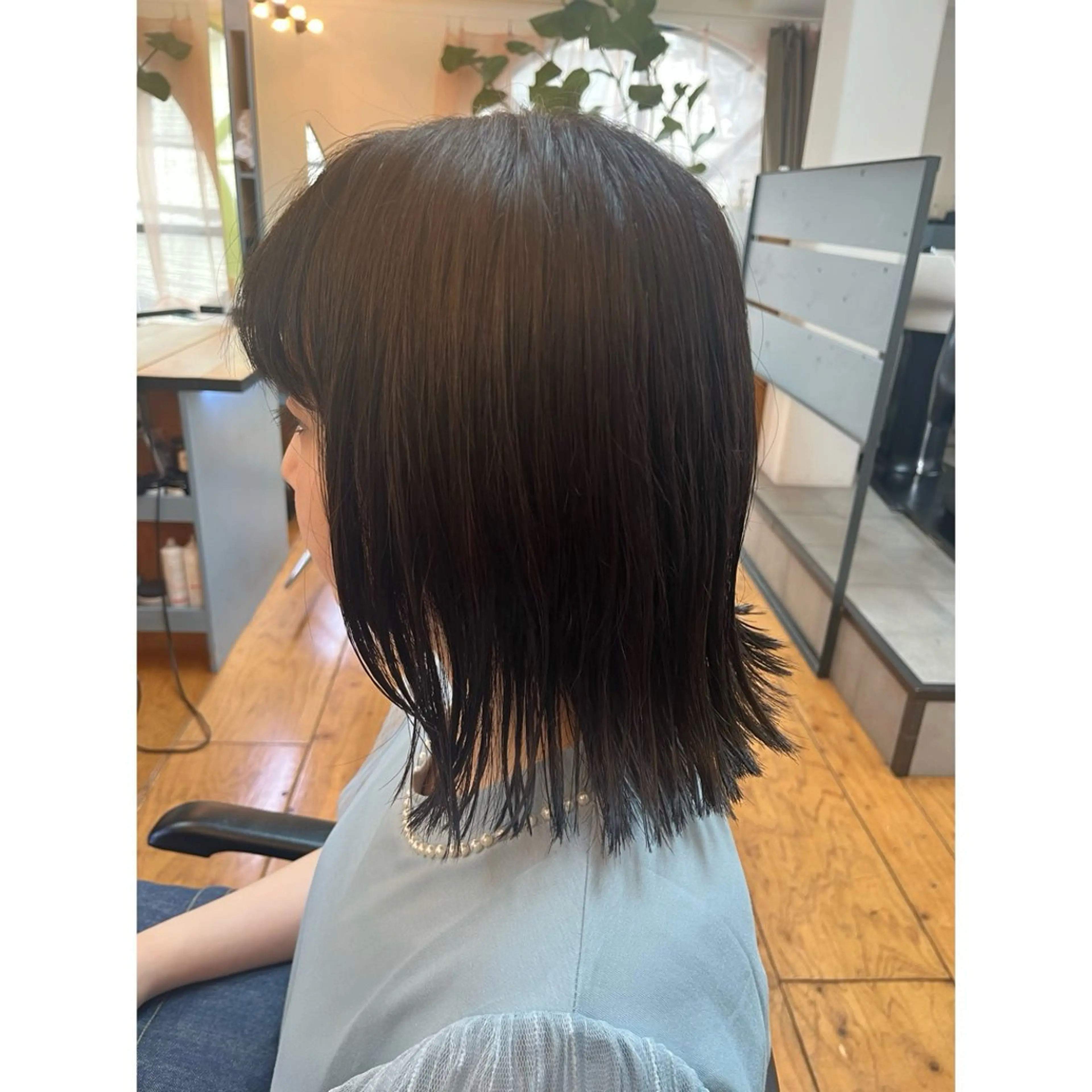 ミディアム カラー ミディアムパーマ ボブ 髪質改善 トリートメント カット ヘアカラー トリートメント Lagom(ラゴム) なかだのヘアスタイル