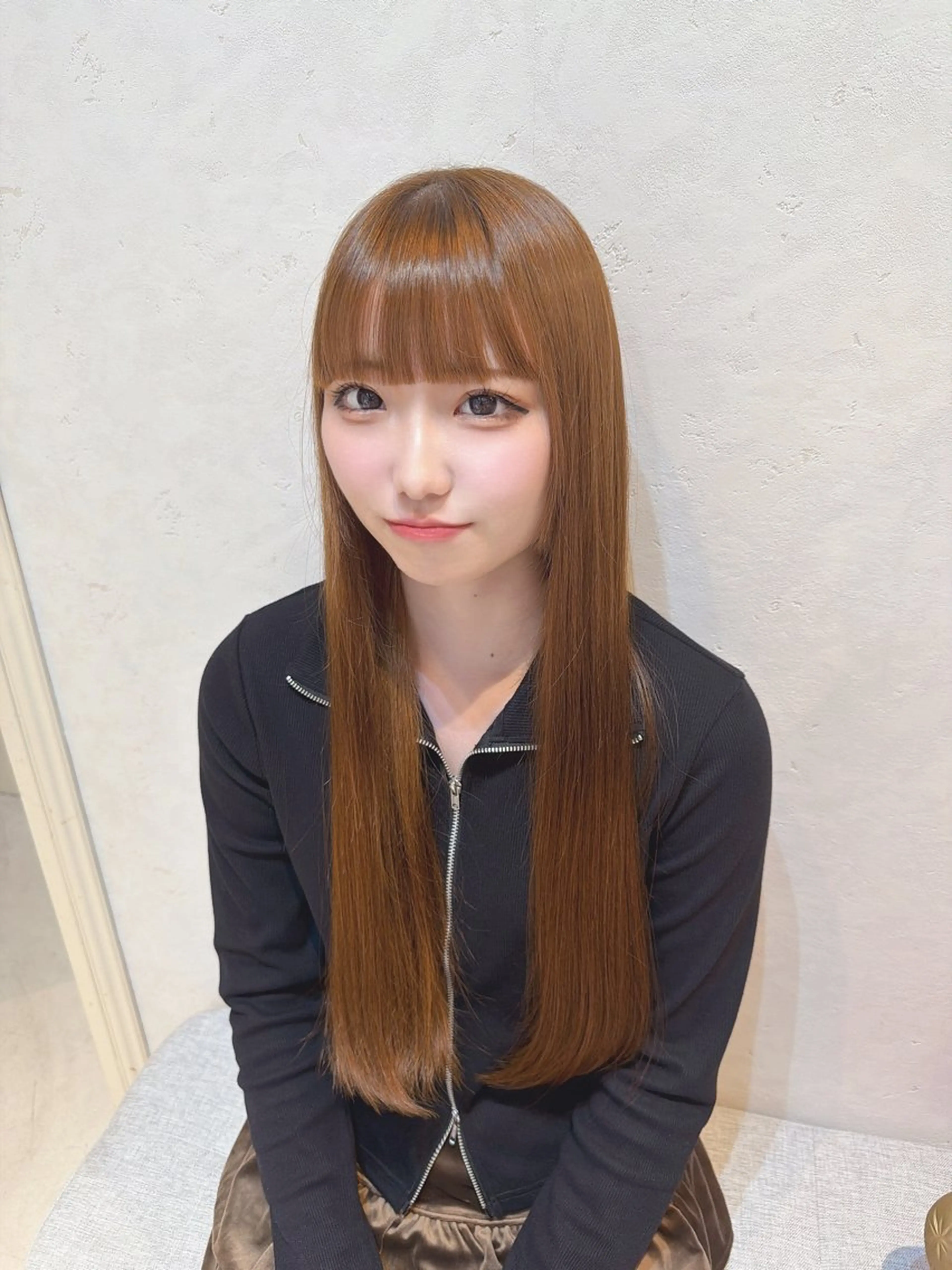 ロング カラー ブラウンカラー キャラメルブラウン ヘアカラー ハイトーン/アレンジ かなで⊹ ࣪ ˖⟡のヘアスタイル