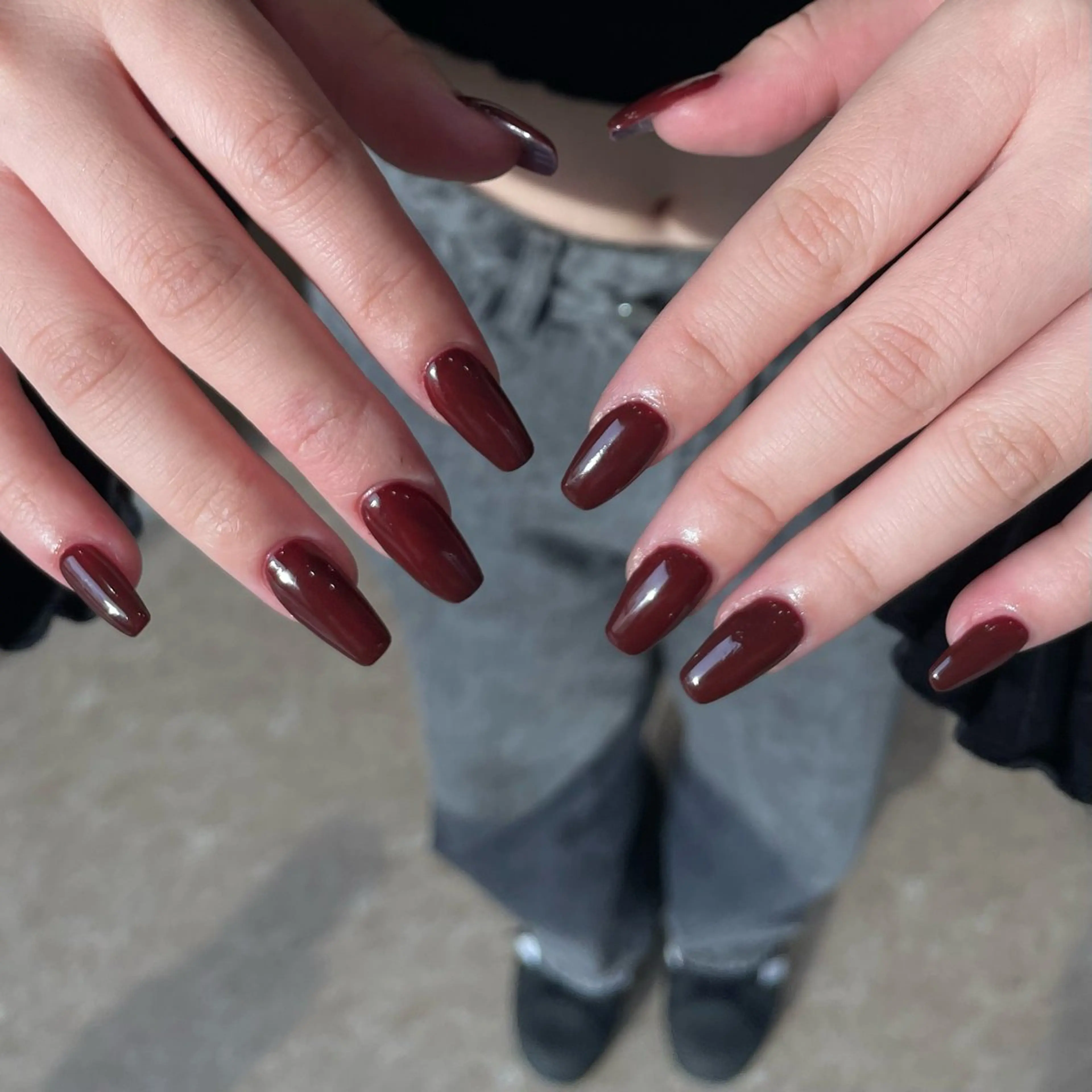 ⚠️テストモデル【ハンド】オフなし チップ長さ出し10本+ワンカラーの写真