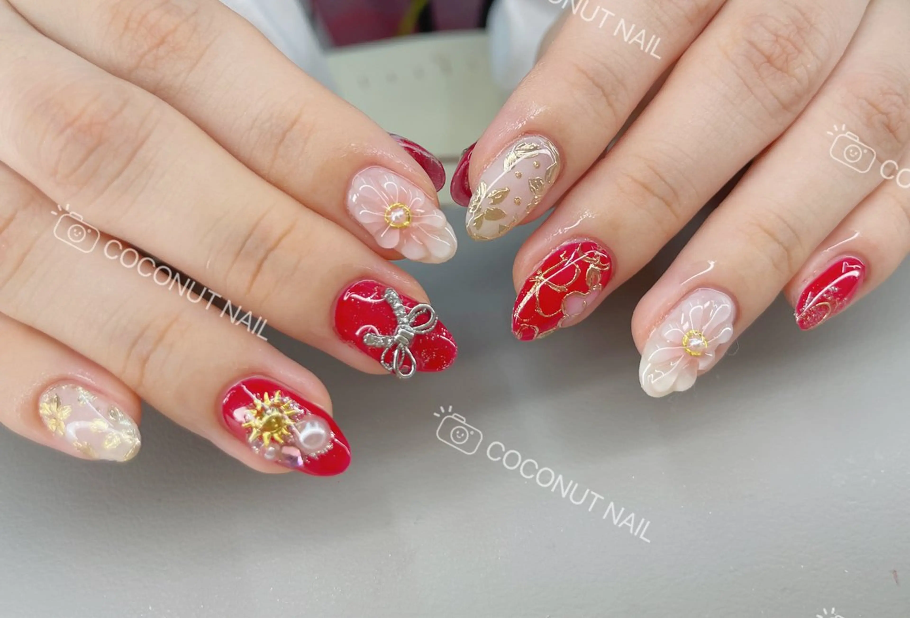 ネイル ハンドネイル 神田 ココナッツのネイルデザイン