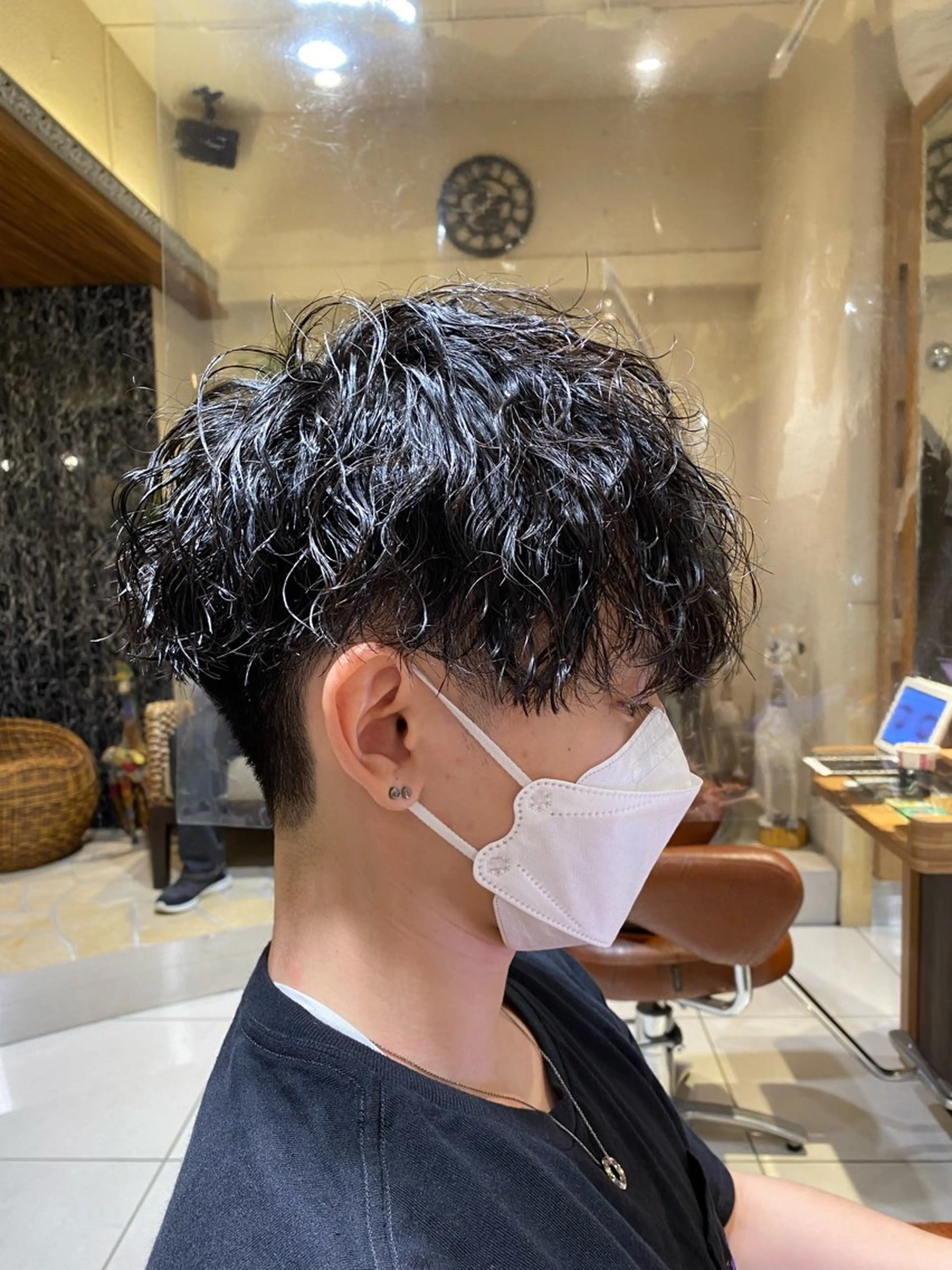 ショート パーマ メンズ 波巻きパーマ SHUHEY💎 髪質改善✨のヘアスタイル