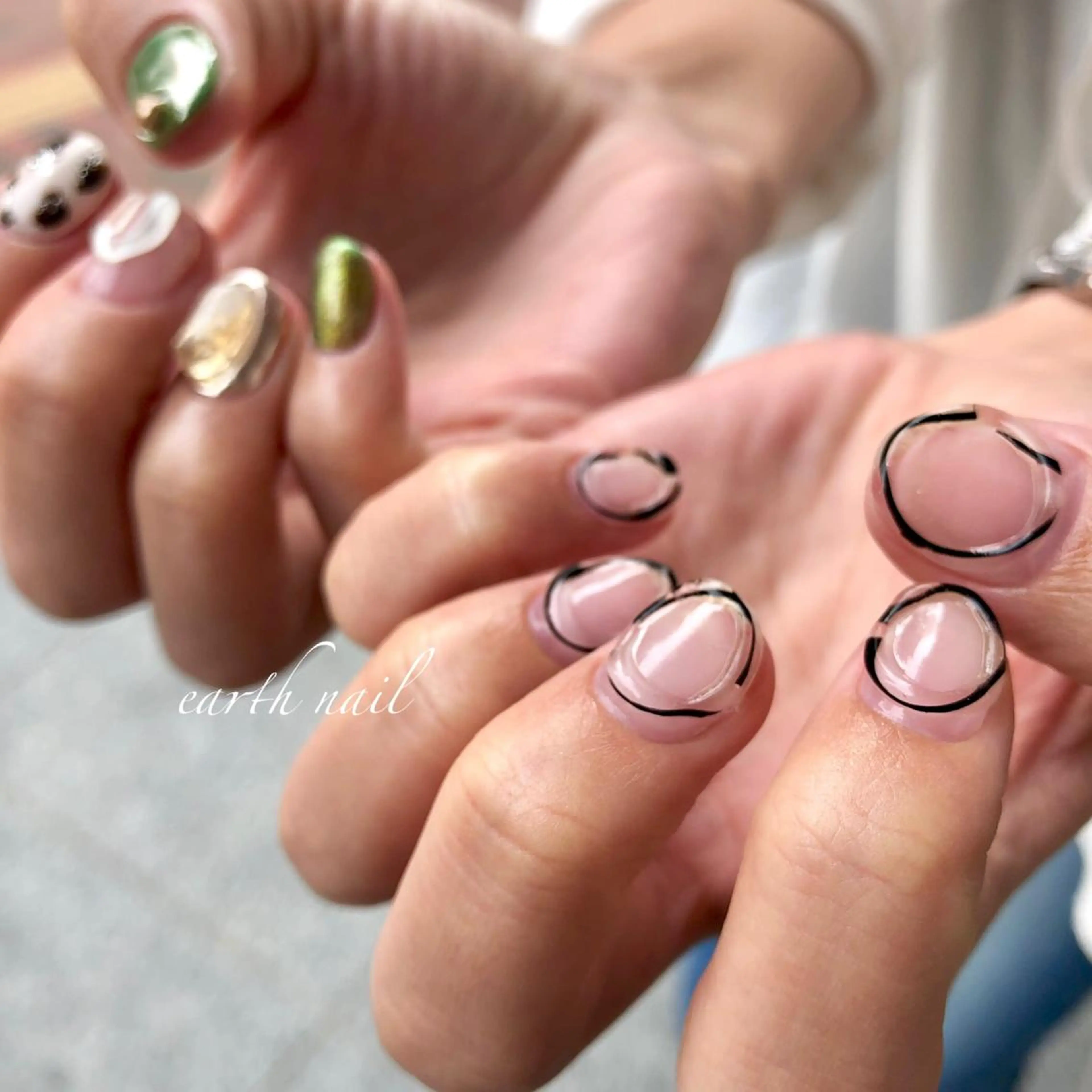 ネイル クリアネイル ハンドネイル 🧁🥕 asukaのネイルデザイン