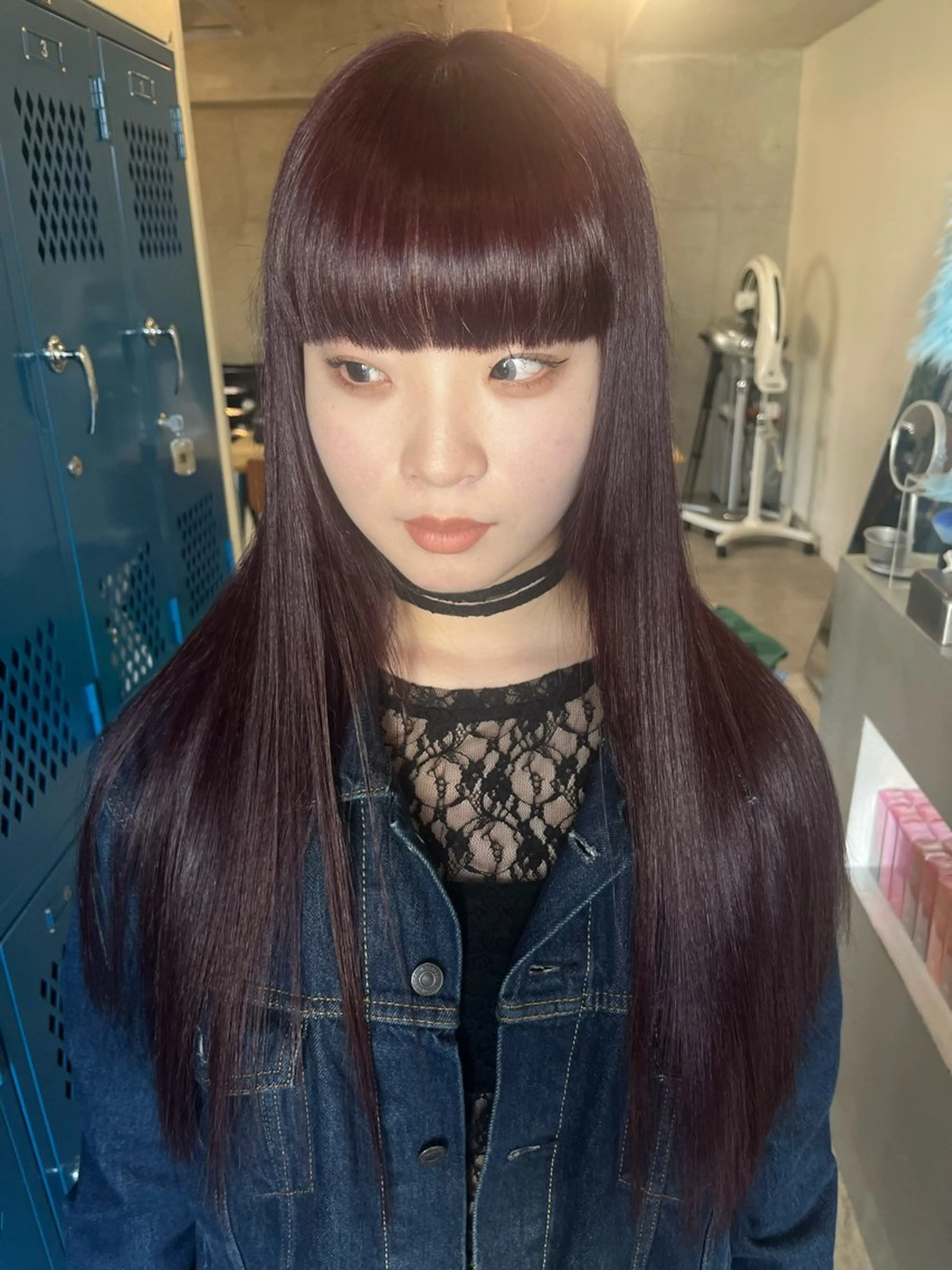 ロング カラー レッドカラー ヘアカラー トリートメント 無料カット/ハイ トーンカラー/きらのヘアスタイル