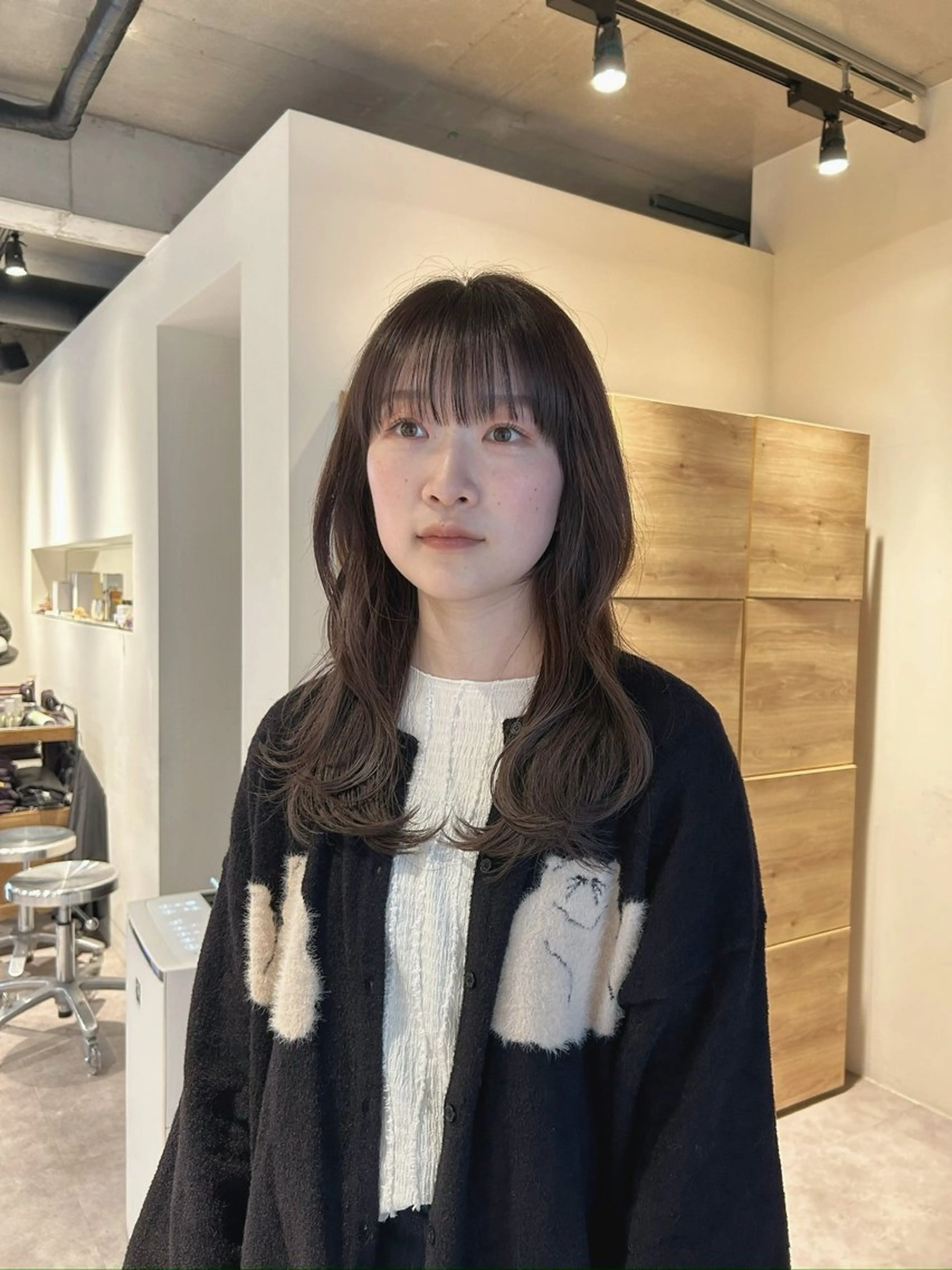 セミロング カラー 似合わせカット カット ヘアカラー トリートメント 葉月/ボブ/ 透明感カラー／中目黒のヘアスタイル