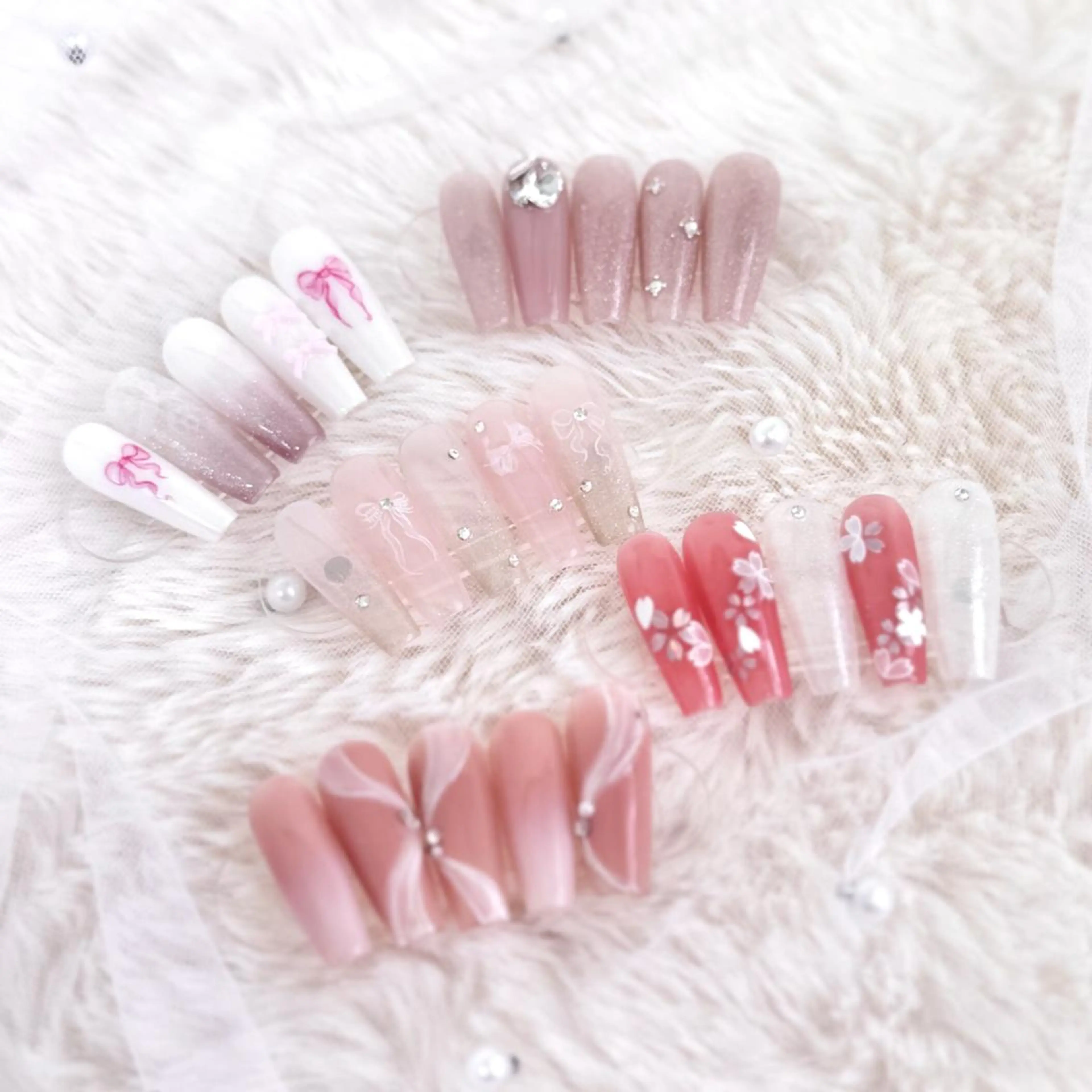 ネイル 桜ネイル ピンク 春ネイル ハンドネイル Eyedor まつパ／眉毛専門店のマツエク・マツパデザイン