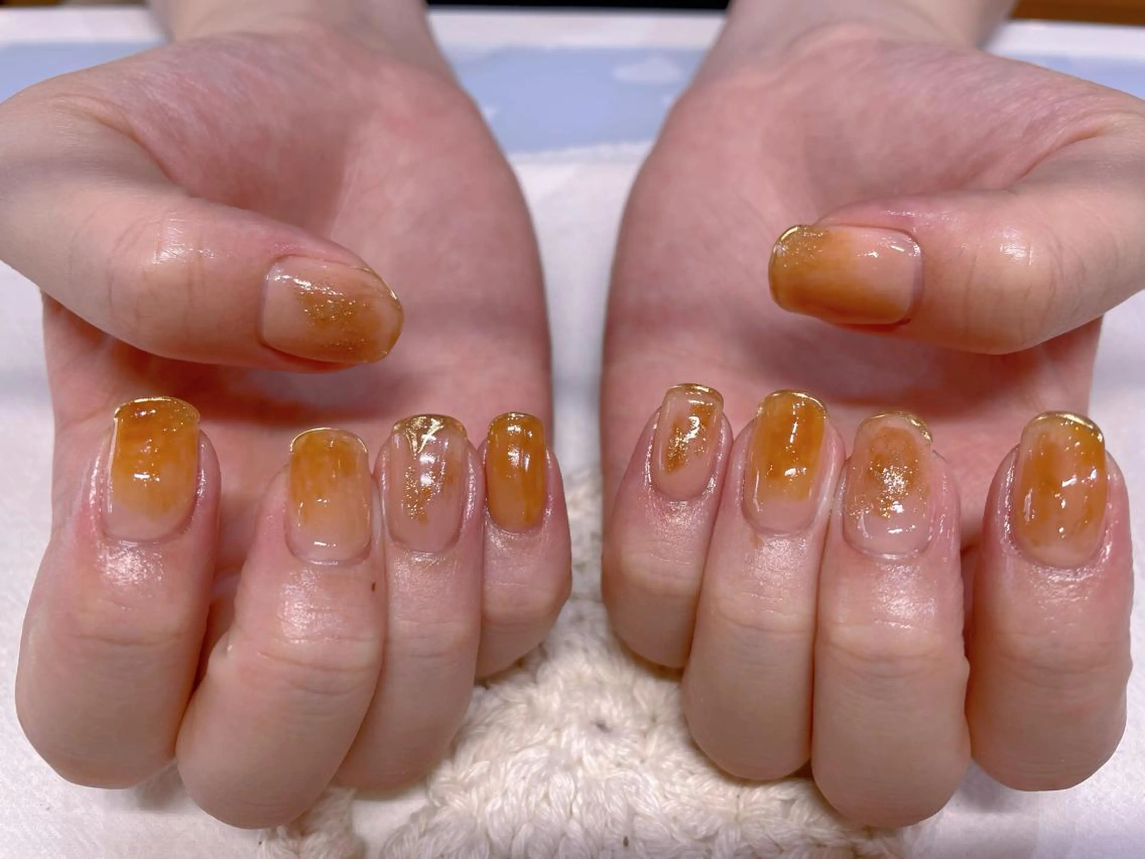 ネイル ブラウン ニュアンスネイル ハンドネイル ネイリスト ❄️ユキ❄️のネイルデザイン