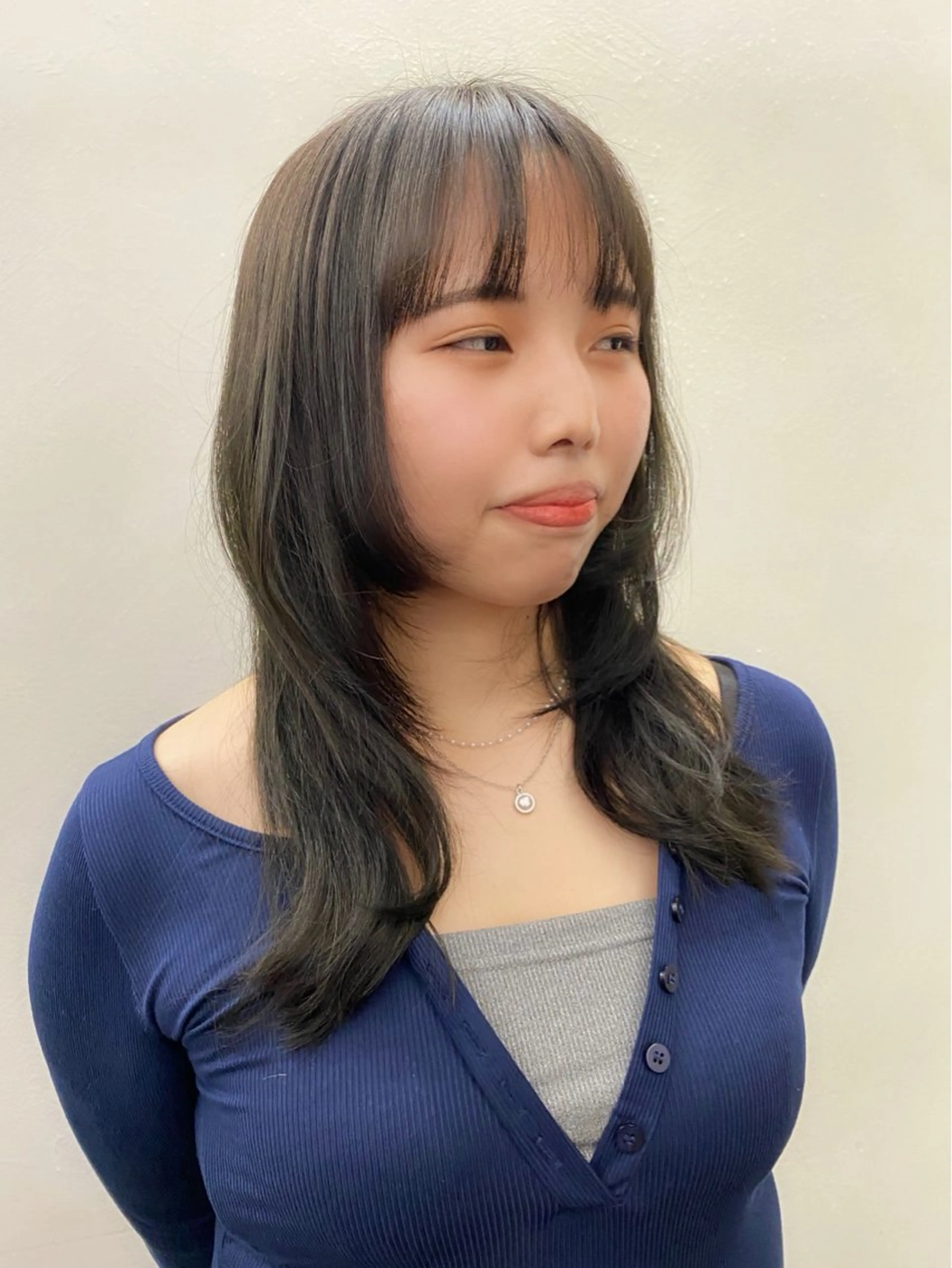 セミロング カラー ハッシュカット 姫カット 韓国風ヘア レイヤーカット カット ヘアカラー トリートメント Paddle所属・似合わせレイヤー/ レイヤーパーマ/高倉のヘアスタイル