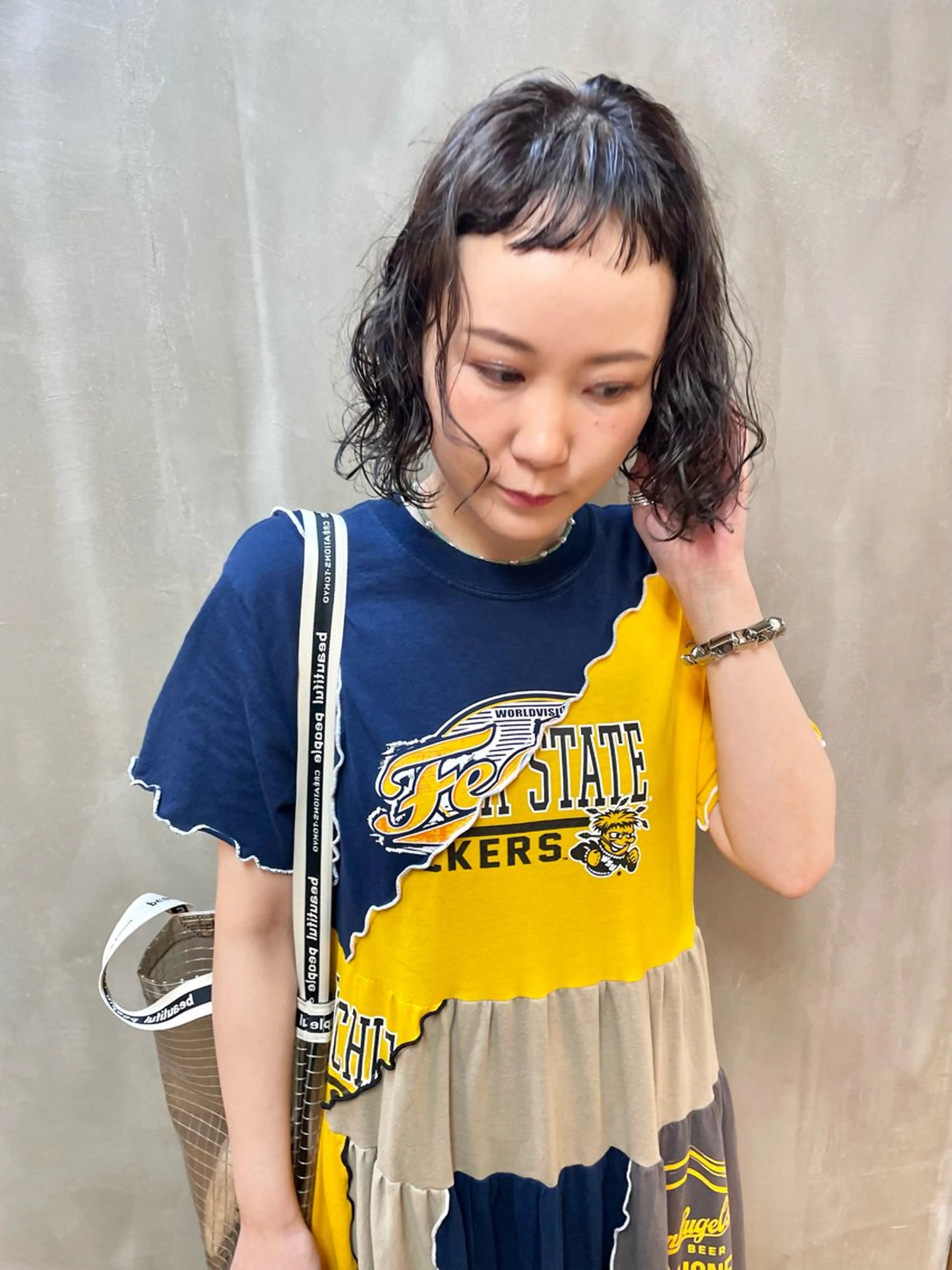 ミディアム カラー パーマ ヘアアレンジ メンズ キッズ ミディアムパーマ メンズパーマ くせ毛 カット パーマ トリートメント tatsumi/ボブ ウルフ/レイヤーのヘアスタイル