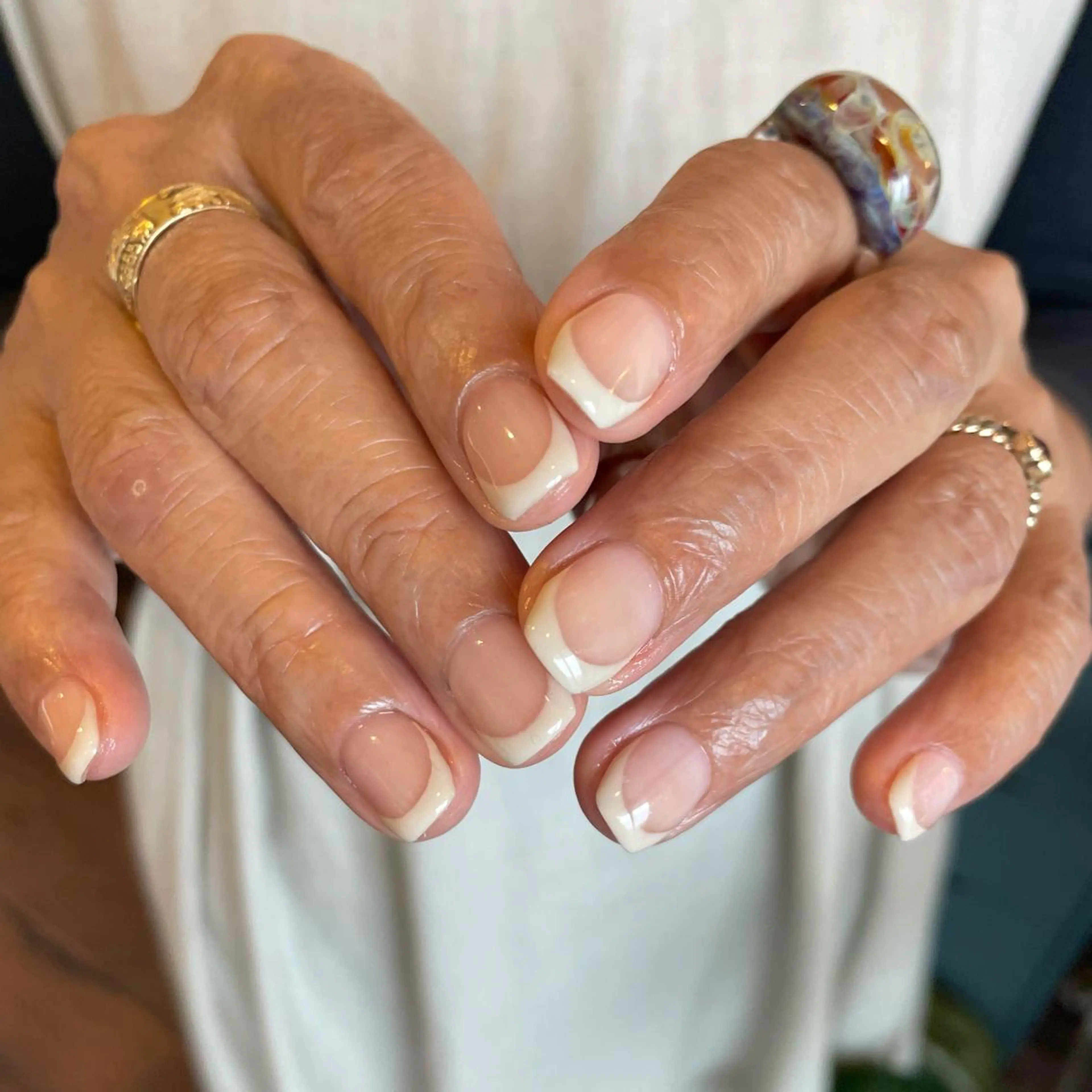 ネイル フレンチネイル ショートネイル twoo______ miyuのネイルデザイン