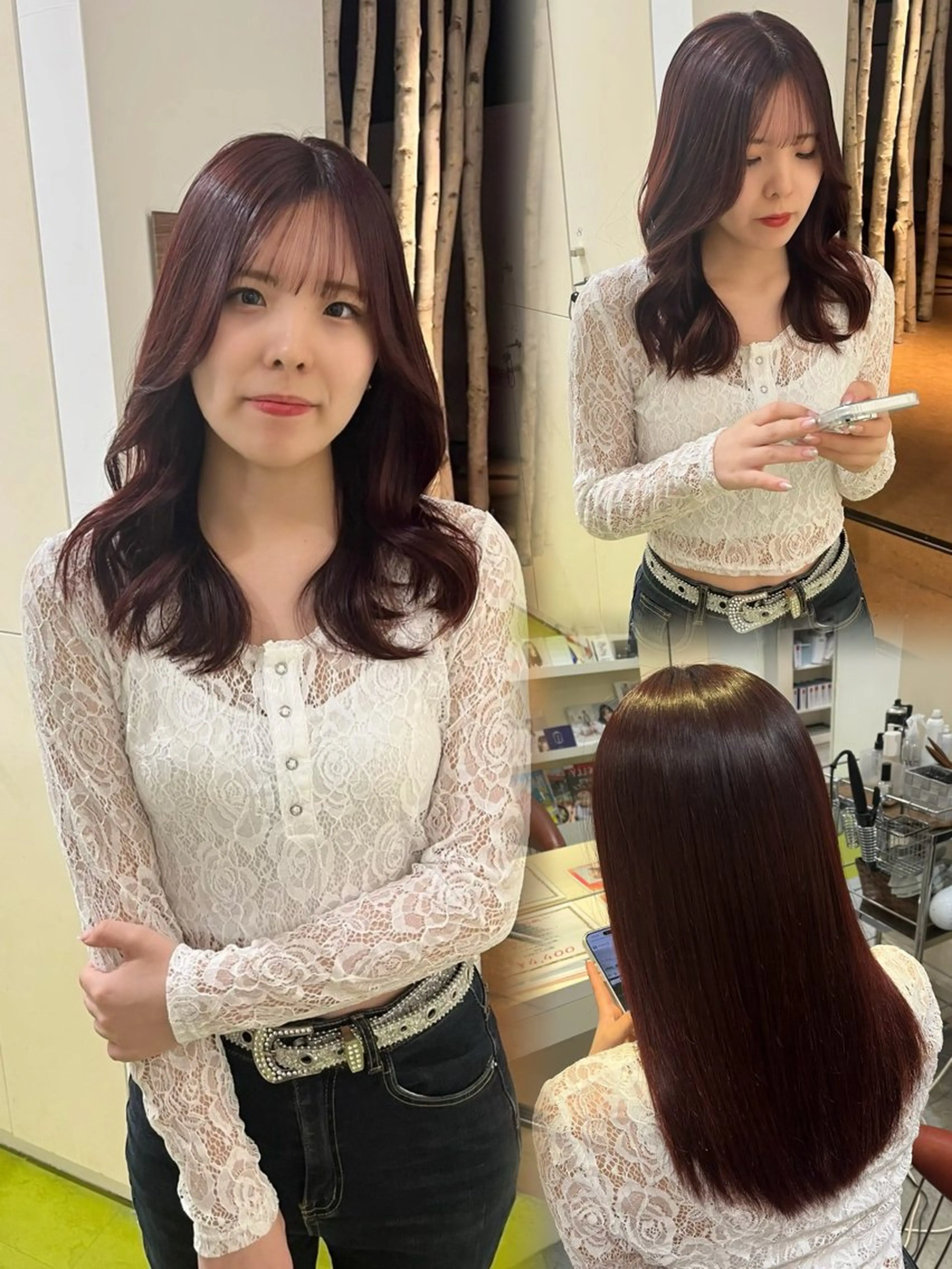 ミディアム gigs星ヶ丘店所属・レイヤーカット/ 艶カラー/YUKAのヘアスタイル