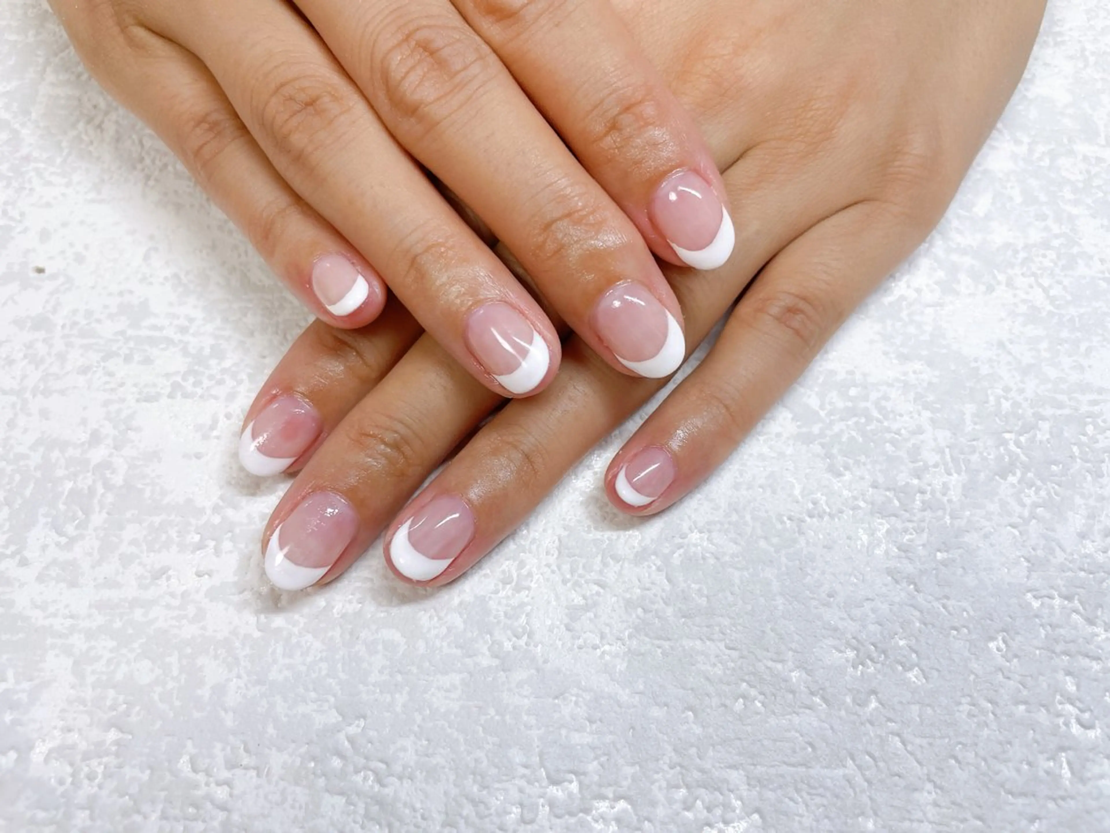 ネイル オーロラネイル フットネイル フレンチネイル ジェルネイル 韓国ネイル Mogu nail 二子玉川のネイルデザイン