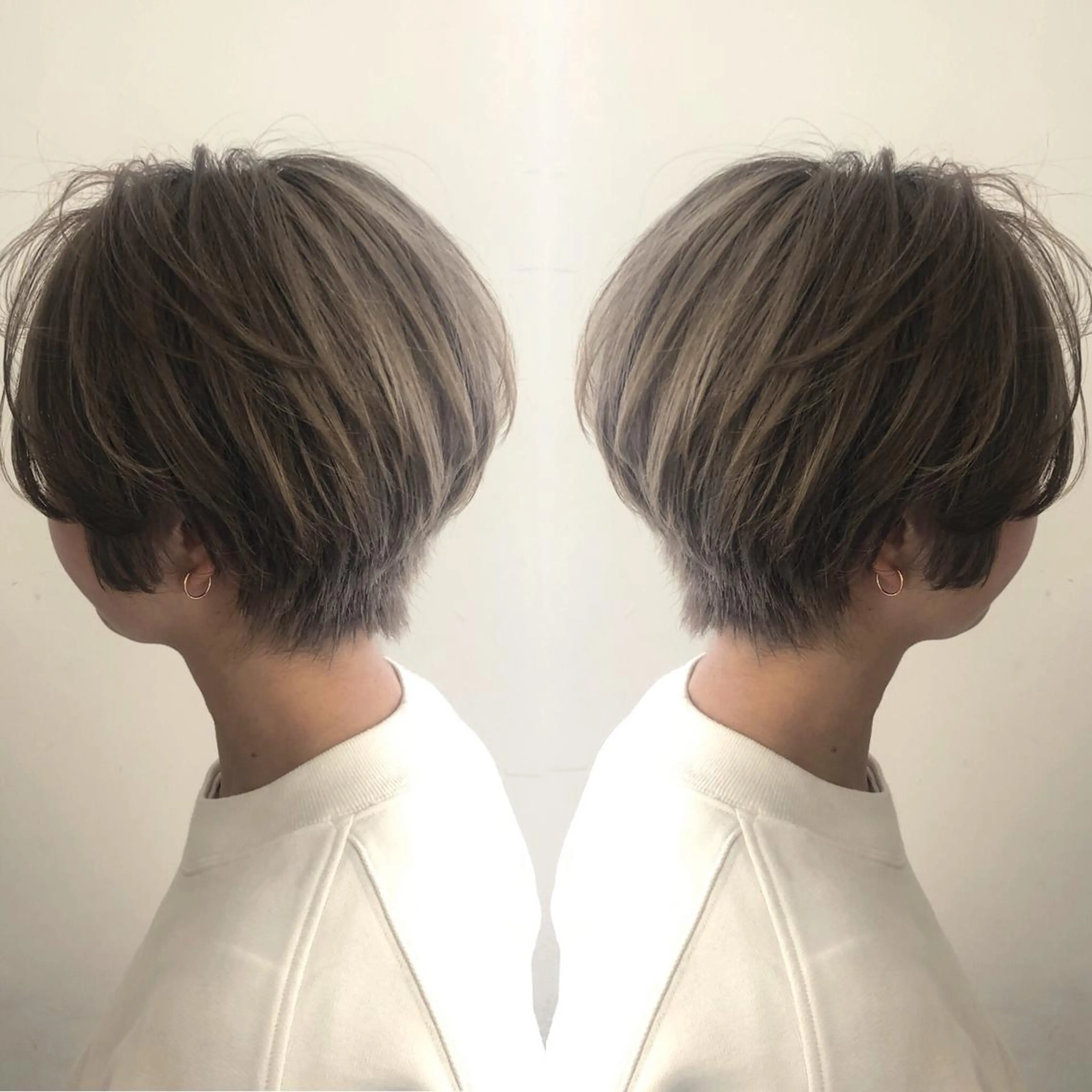 ショート カラー ブリーチカラー🌈 石垣翔太のヘアスタイル