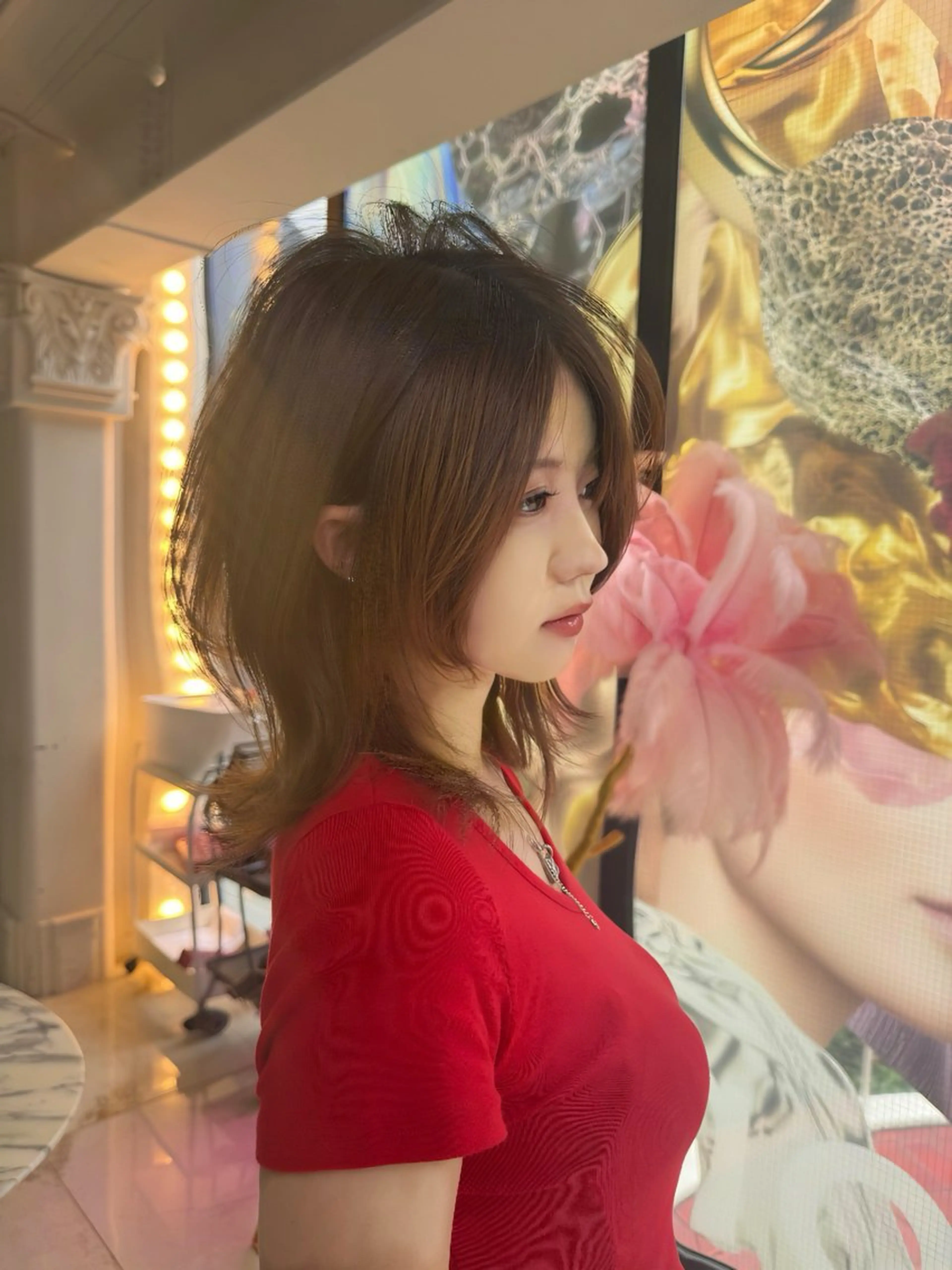 ミディアム SHIN レイヤー‪‪カットのヘアスタイル