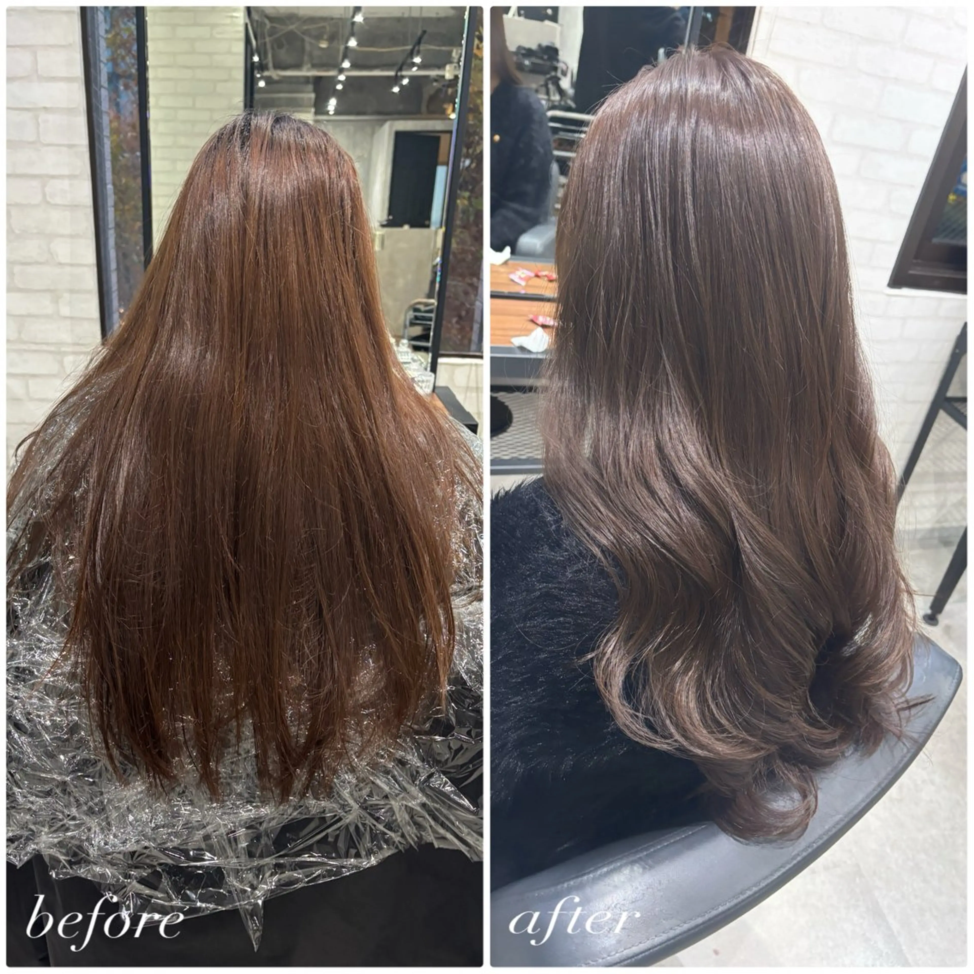 ロング カラー ヘアアレンジ カット ヘアカラー トリートメント kei/透明感カラー /ベージュ/髪質改善のヘアスタイル