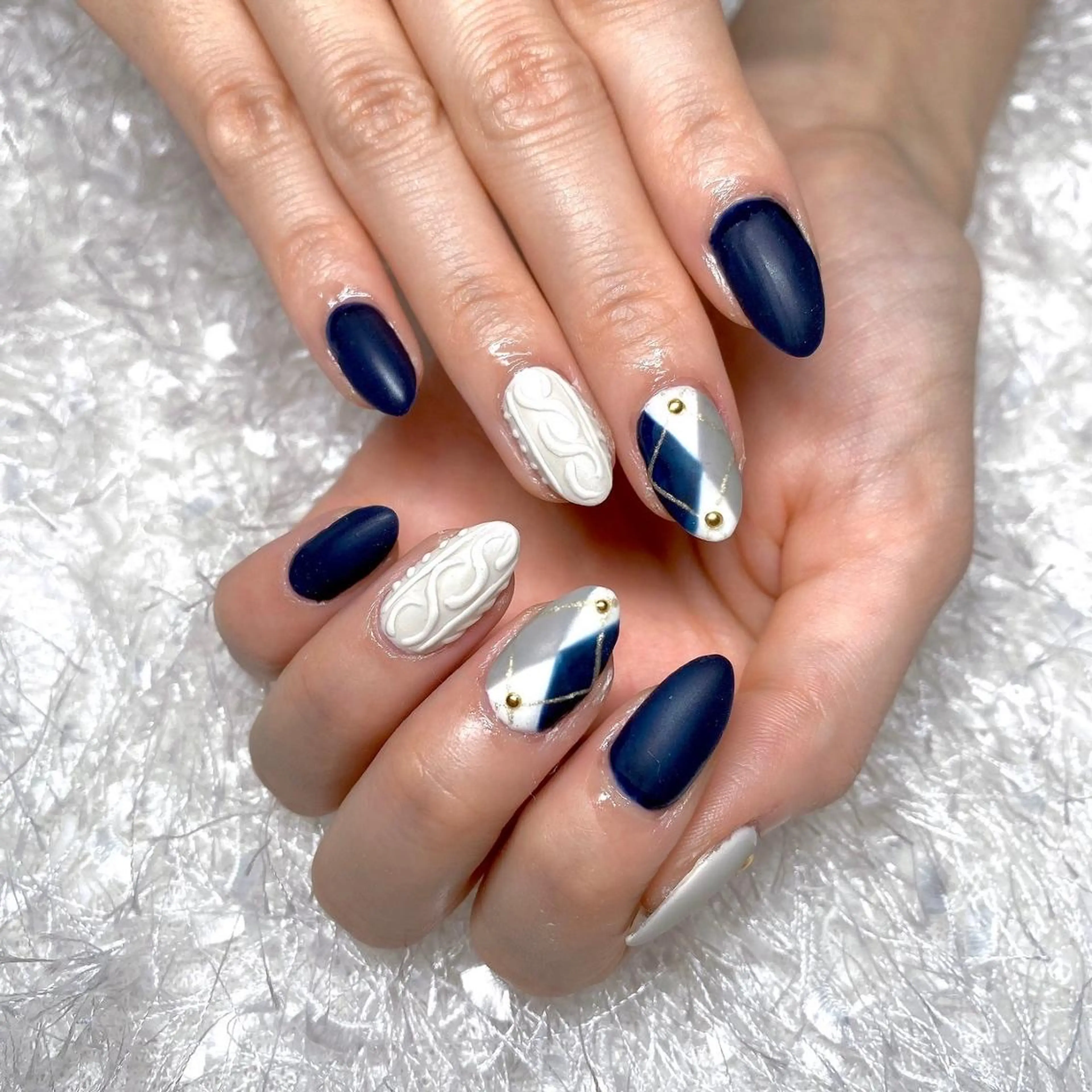 ネイル 長さ出し ジェルネイル グラデーション 韓国ネイル マグネットネイル ハンドネイル Nail&eye Belire 新宿のネイルデザイン