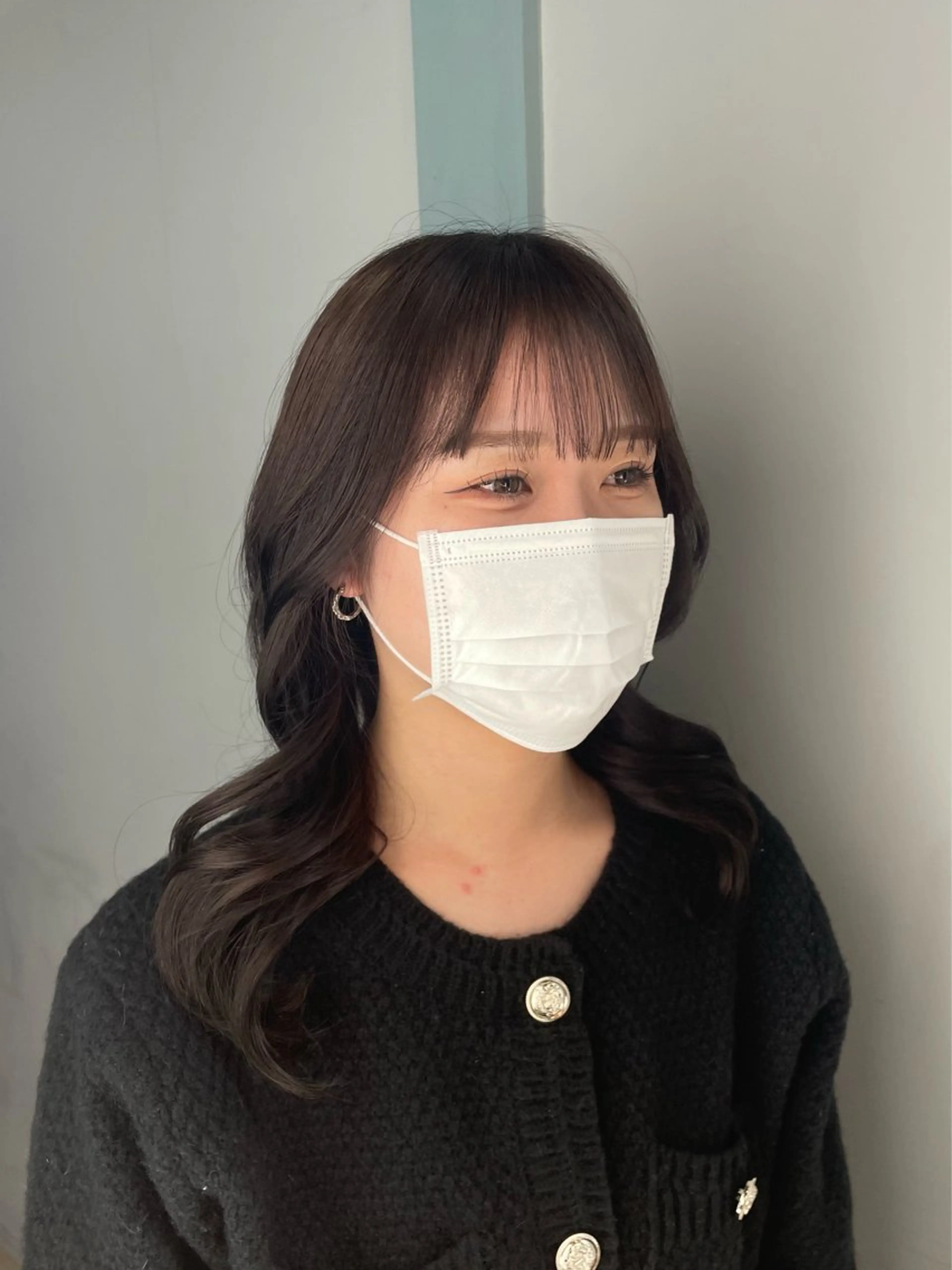 カラー グレージュ 𝐚𝐨𝐢/カット /パーマモデルのヘアスタイル