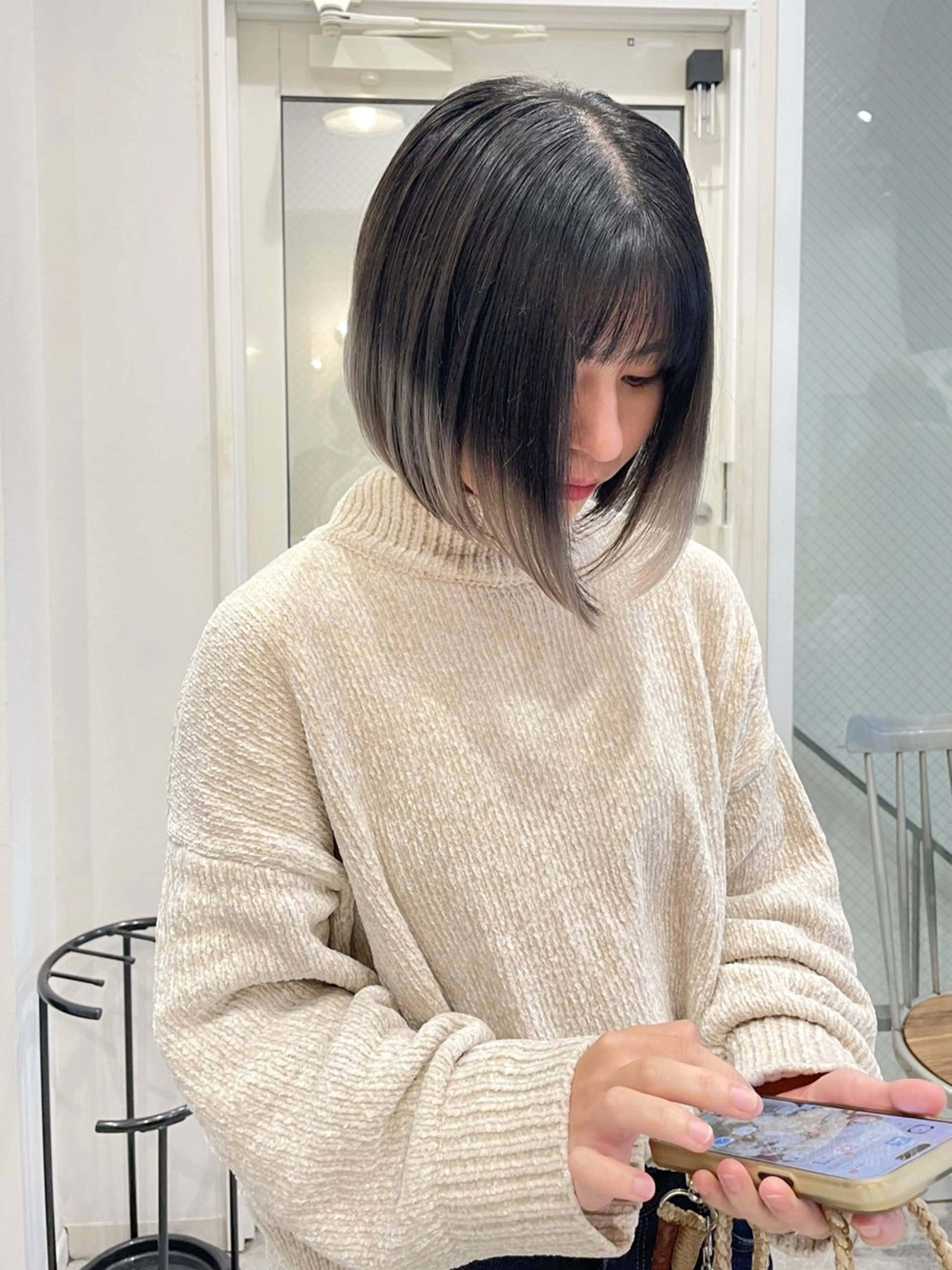 ミディアム カラー デザインカラー カット ヘアカラー トリートメント KAZU keshiki大名のヘアスタイル