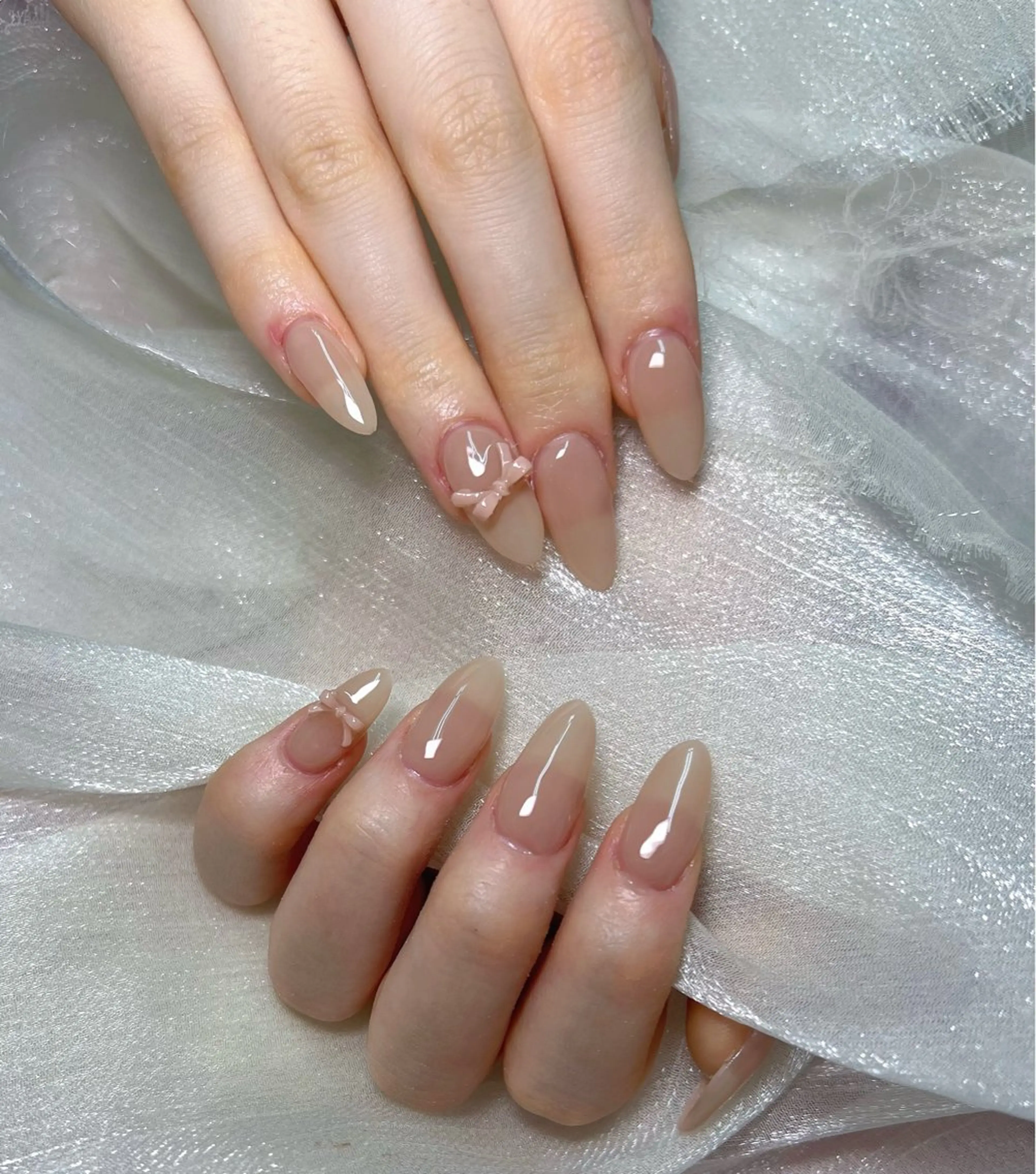 セミロング ハンドネイル ハンドケア 一其 サロンのネイルデザイン