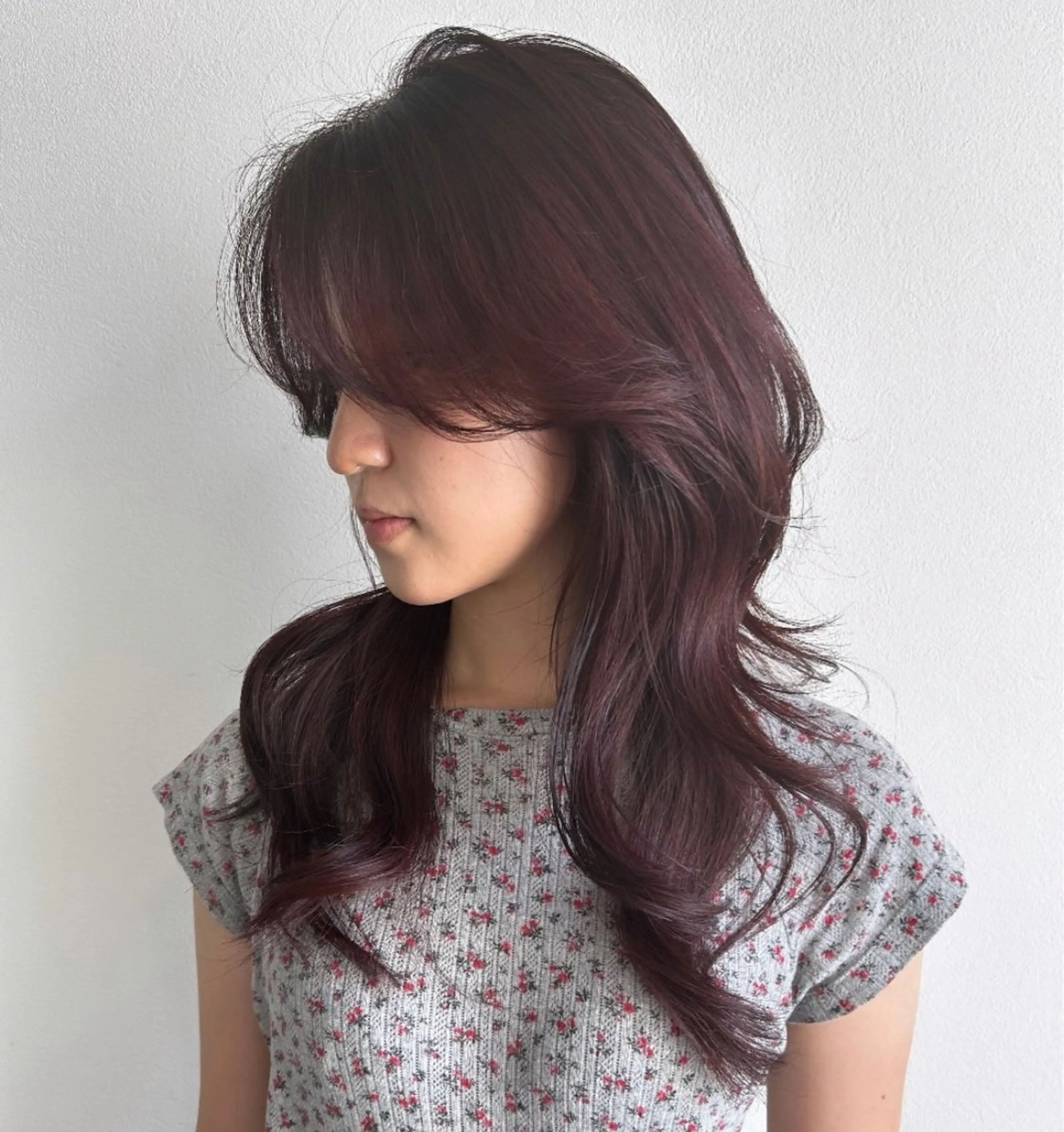 セミロング カラー ハイレイヤー レイヤーカット カット ヘアカラー risako🇰🇷 韓国ヘア/レイヤーのヘアスタイル