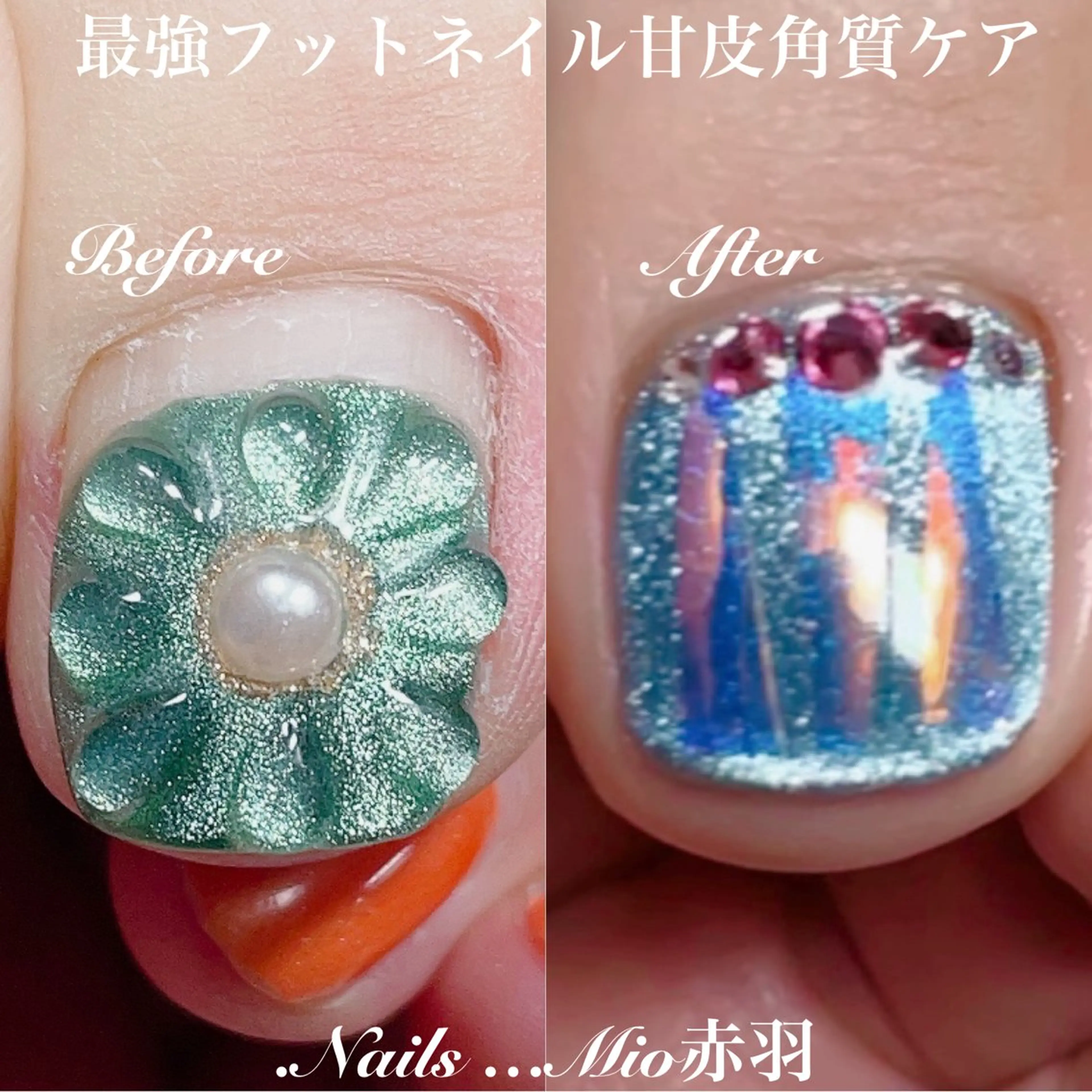 ネイル フットネイル ジェルネイル .Nails Mio 赤羽西ネイルサロンのネイルデザイン