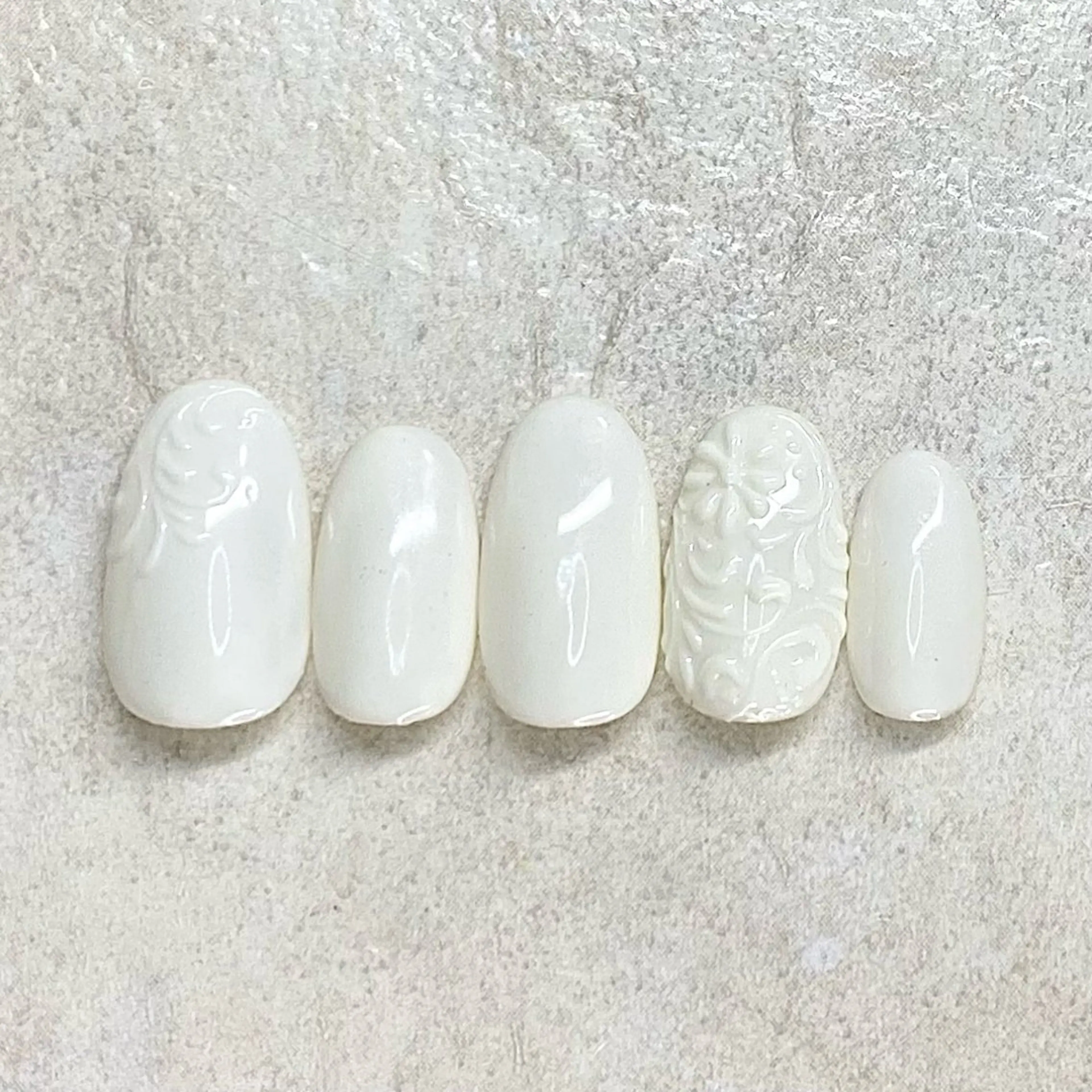 ネイル フラワーネイル レース ワンカラーネイル ぷっくりネイル ハンドネイル 六本木ネイル阡夜一夜 当日＆持ち込み歓迎のネイルデザイン