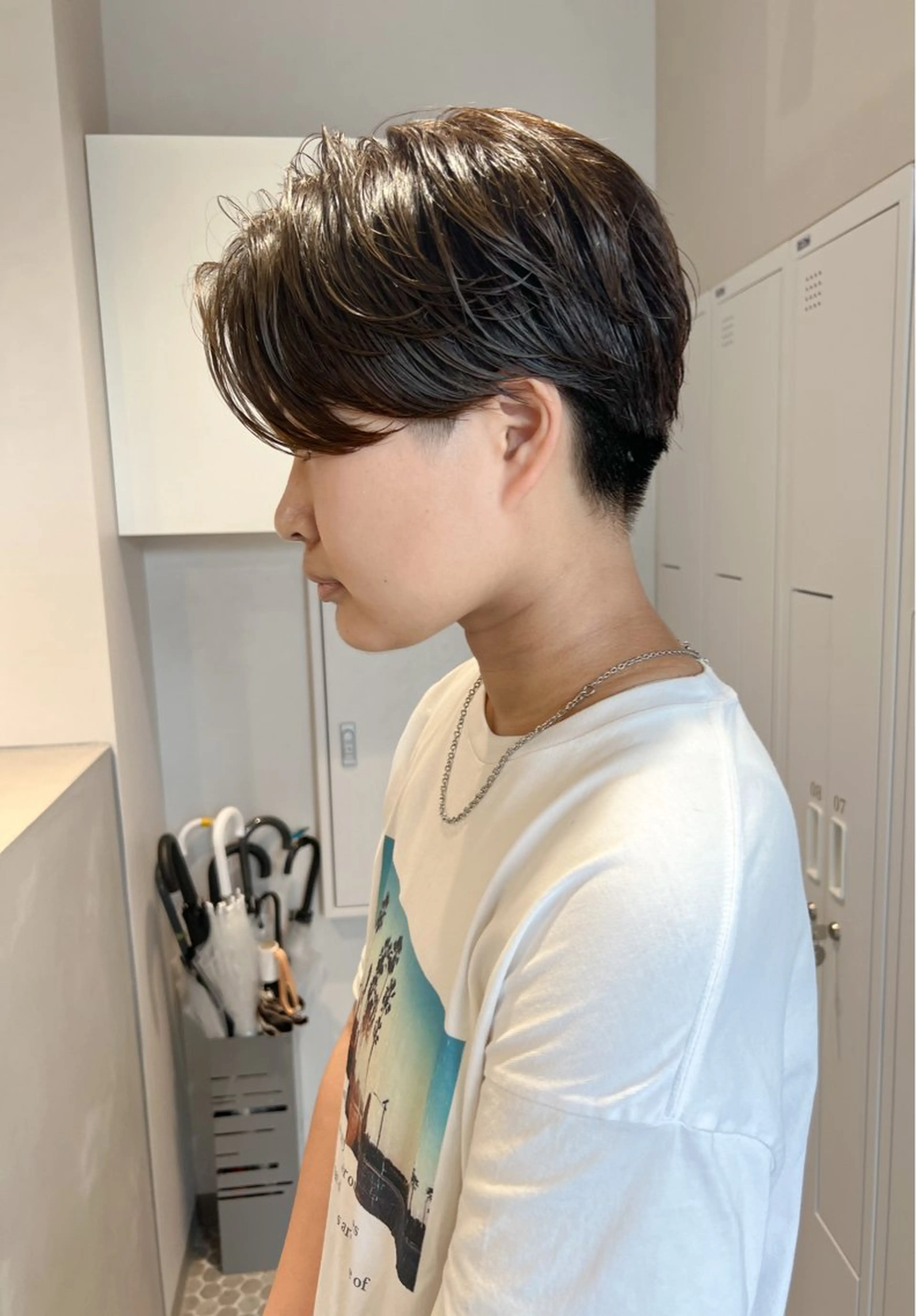 ショート パーマ メンズ メンズパーマ カット パーマ トリートメント 樋野 亮のヘアスタイル