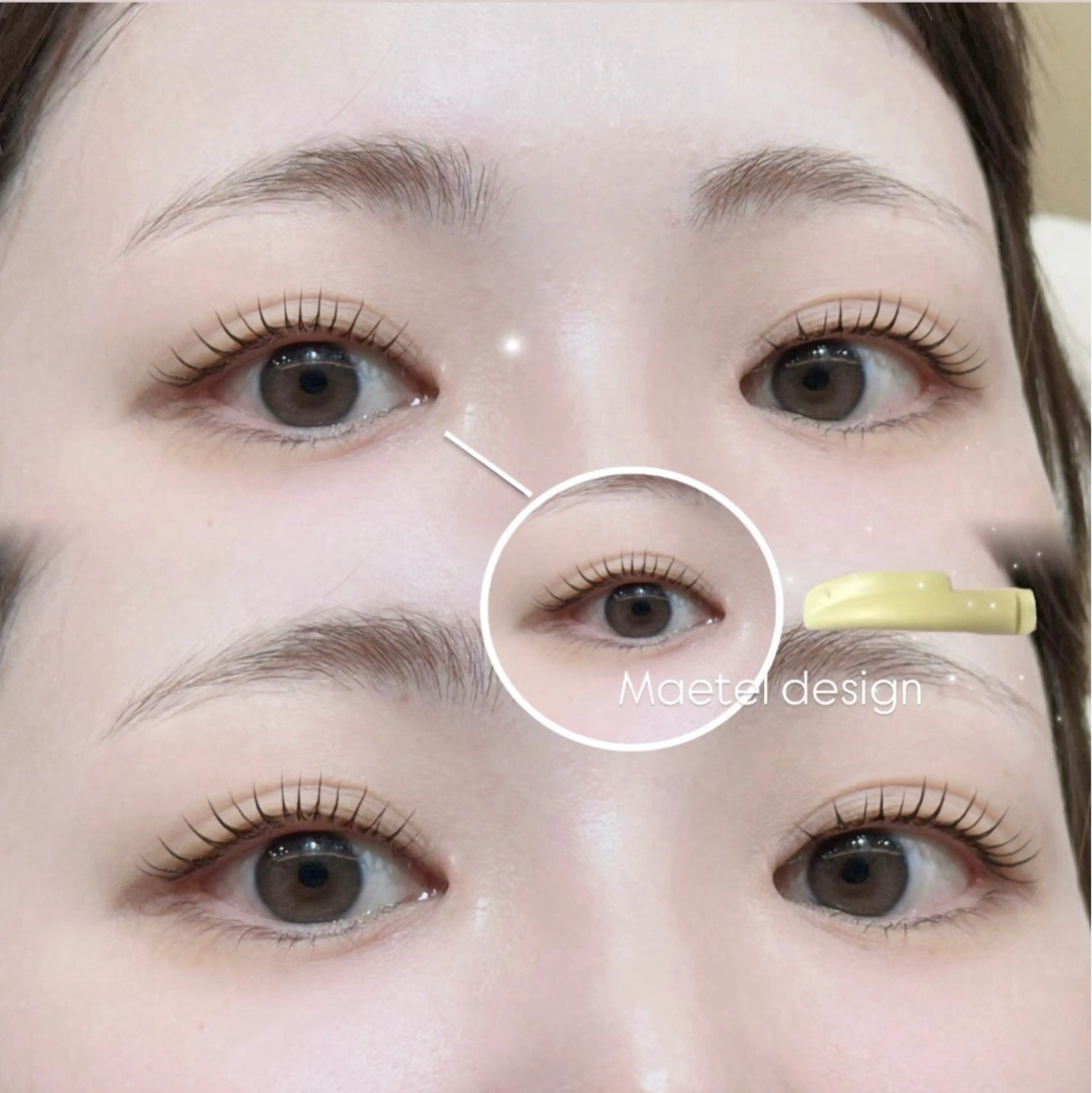 マツエク・マツパ 一重×まつ毛パーマ マツパ ♡ yuri ♡のマツエク・マツパデザイン