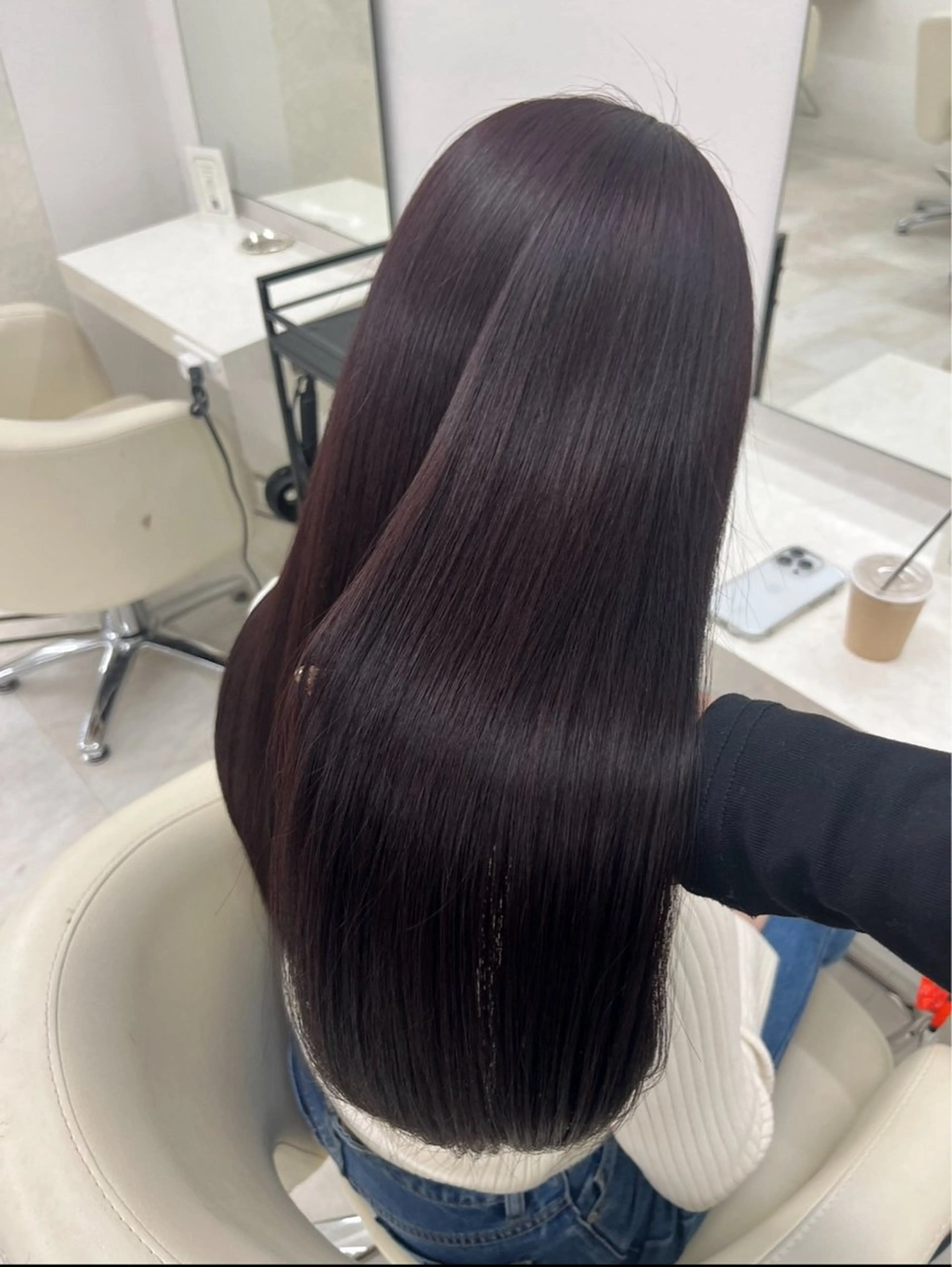 ロング カラー ブラウンカラー カシス 透明感カラー パープルカラー momo /ニュアンスレイヤーのヘアスタイル