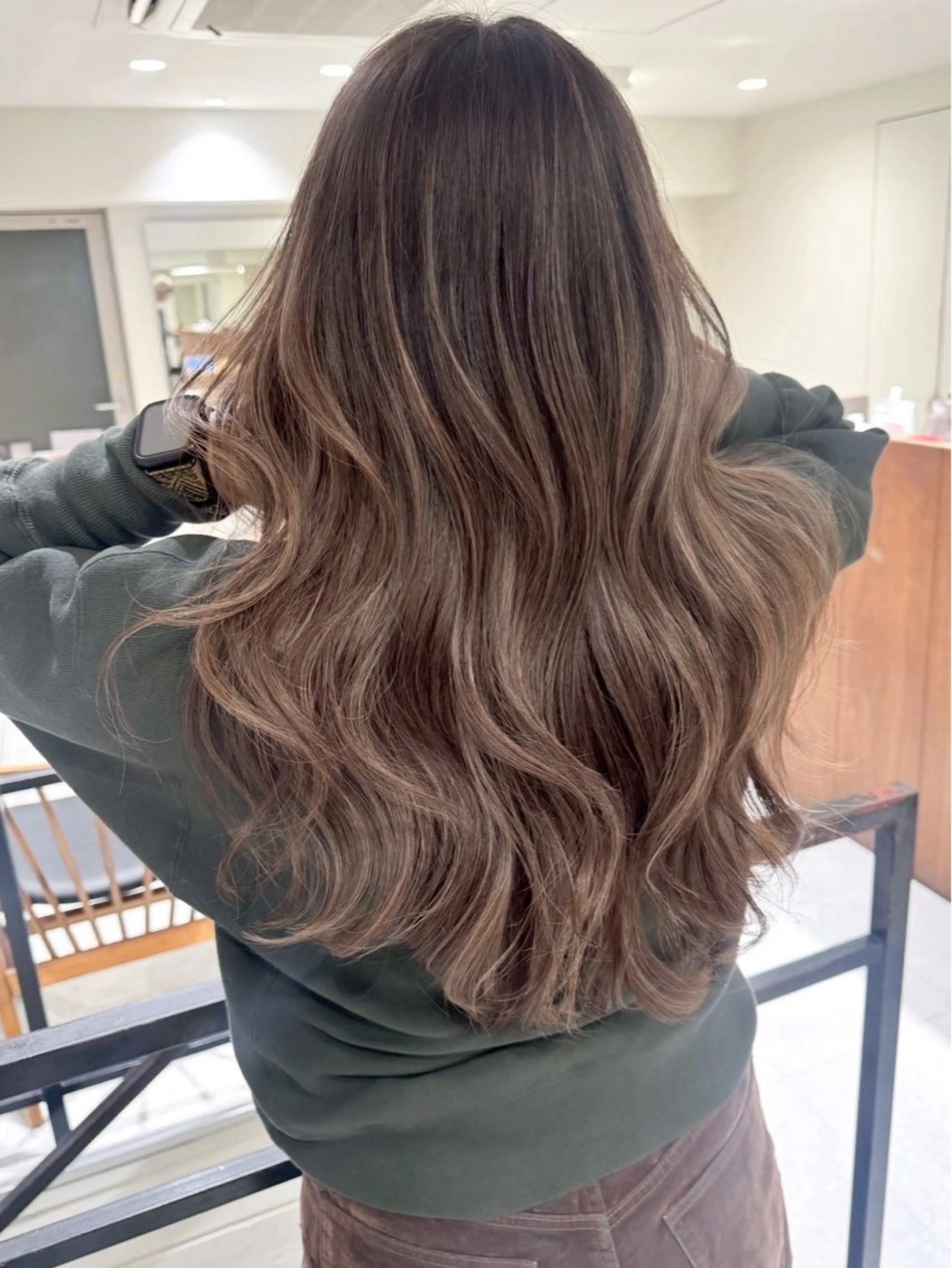 ロング カラー カット ヘアカラー トリートメント Amaretto かなのヘアスタイル