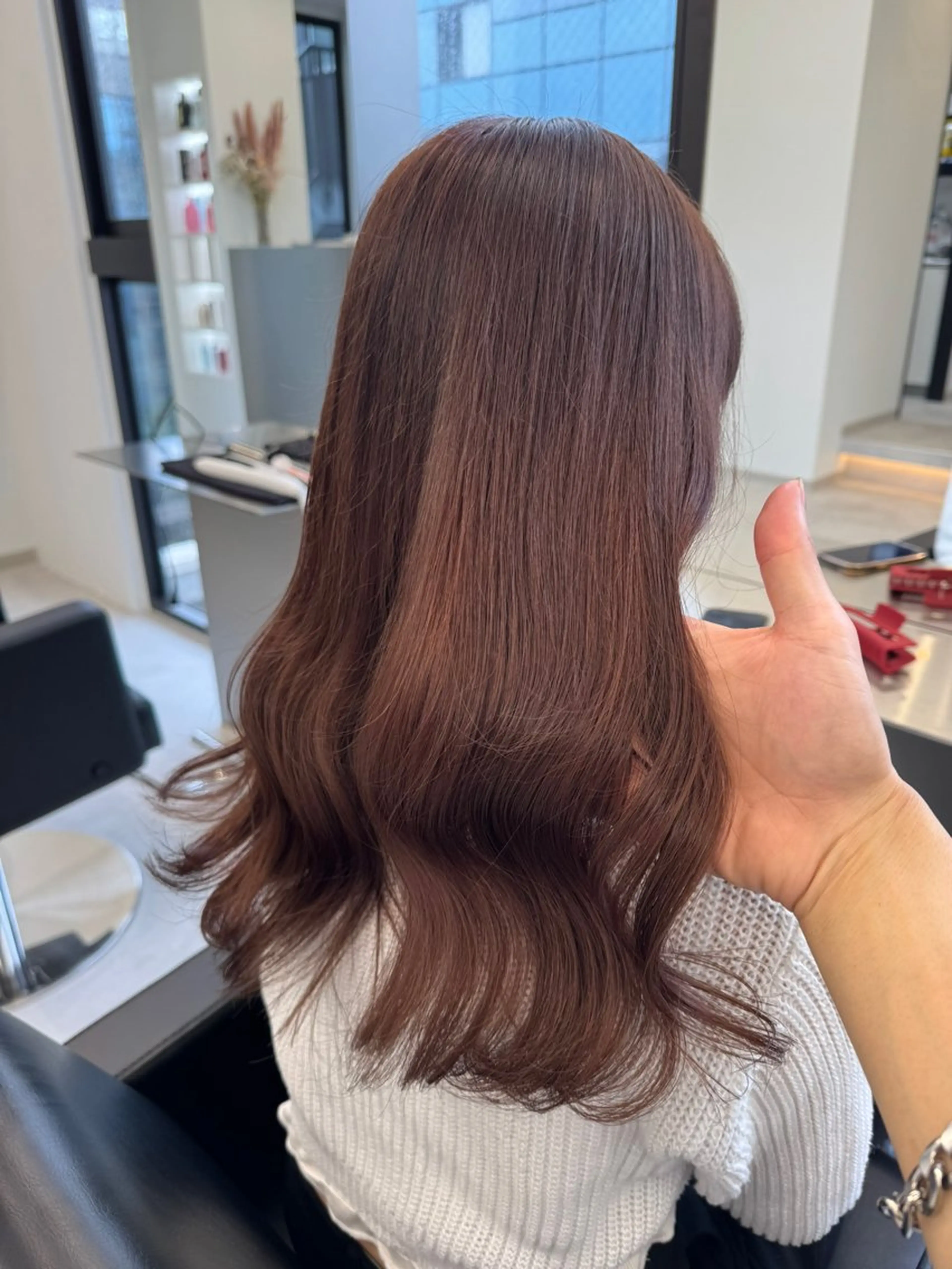 ロング カラー ブリーチ ブラウンカラー ダブルカラー ブリーチなしカラー ピンクカラー ヘアカラー トリートメント エクステ/透明感 韓国ヘア/KENTAのヘアスタイル