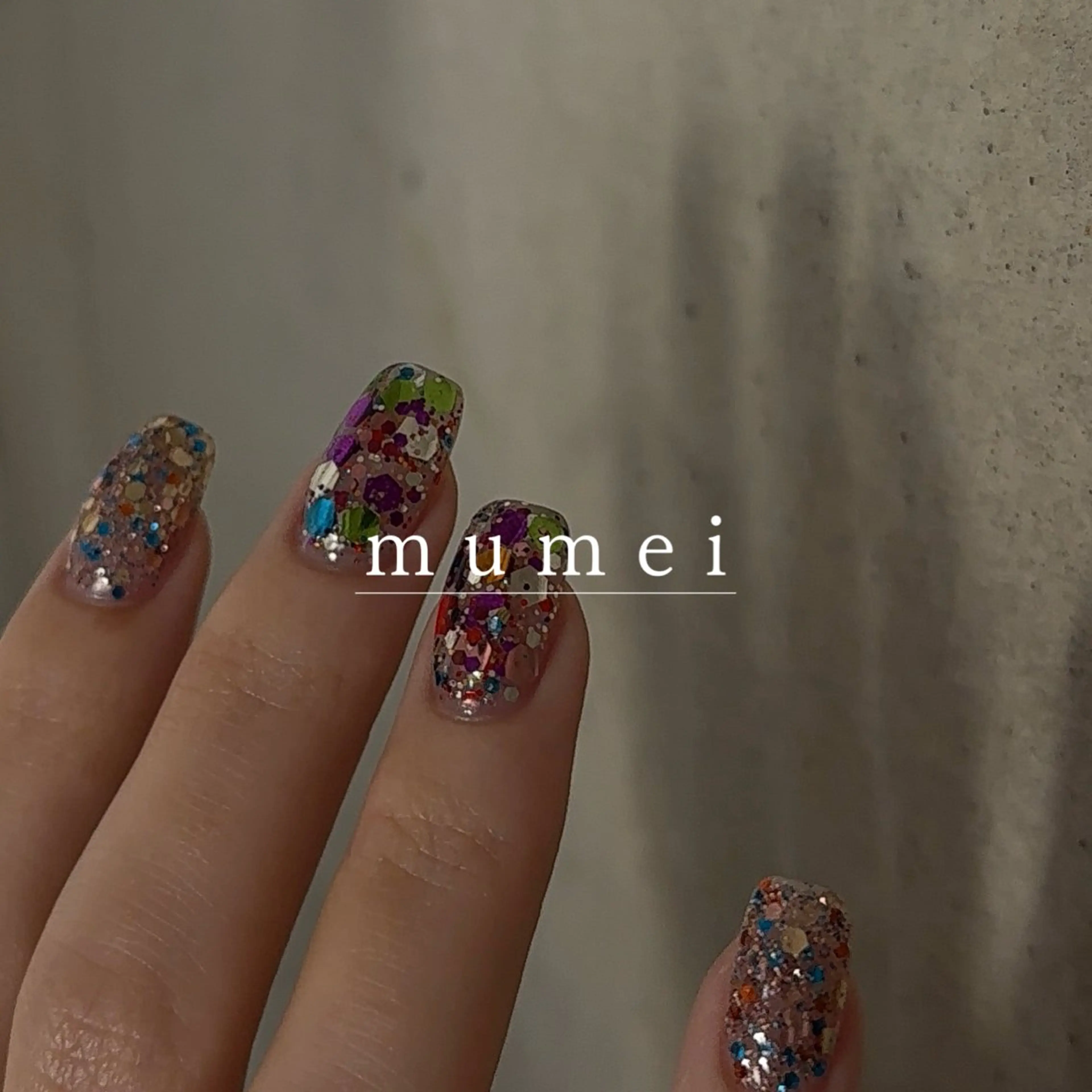 ネイル ラメ(グリッター) mumei _ NATSUMIのネイルデザイン