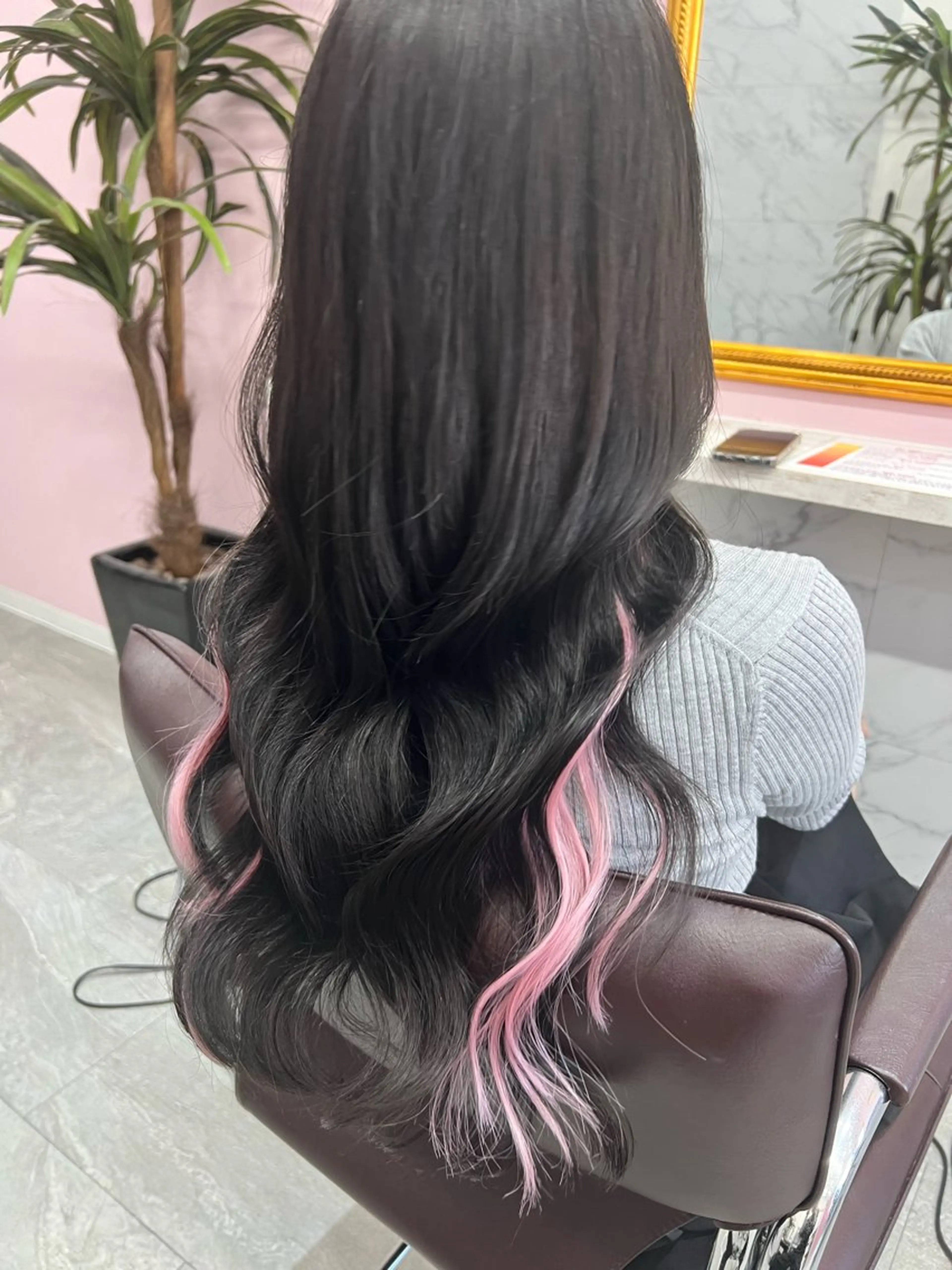 セミロング カラー インナーカラー エクステ 心斎橋/エクステ /SEIYAのヘアスタイル