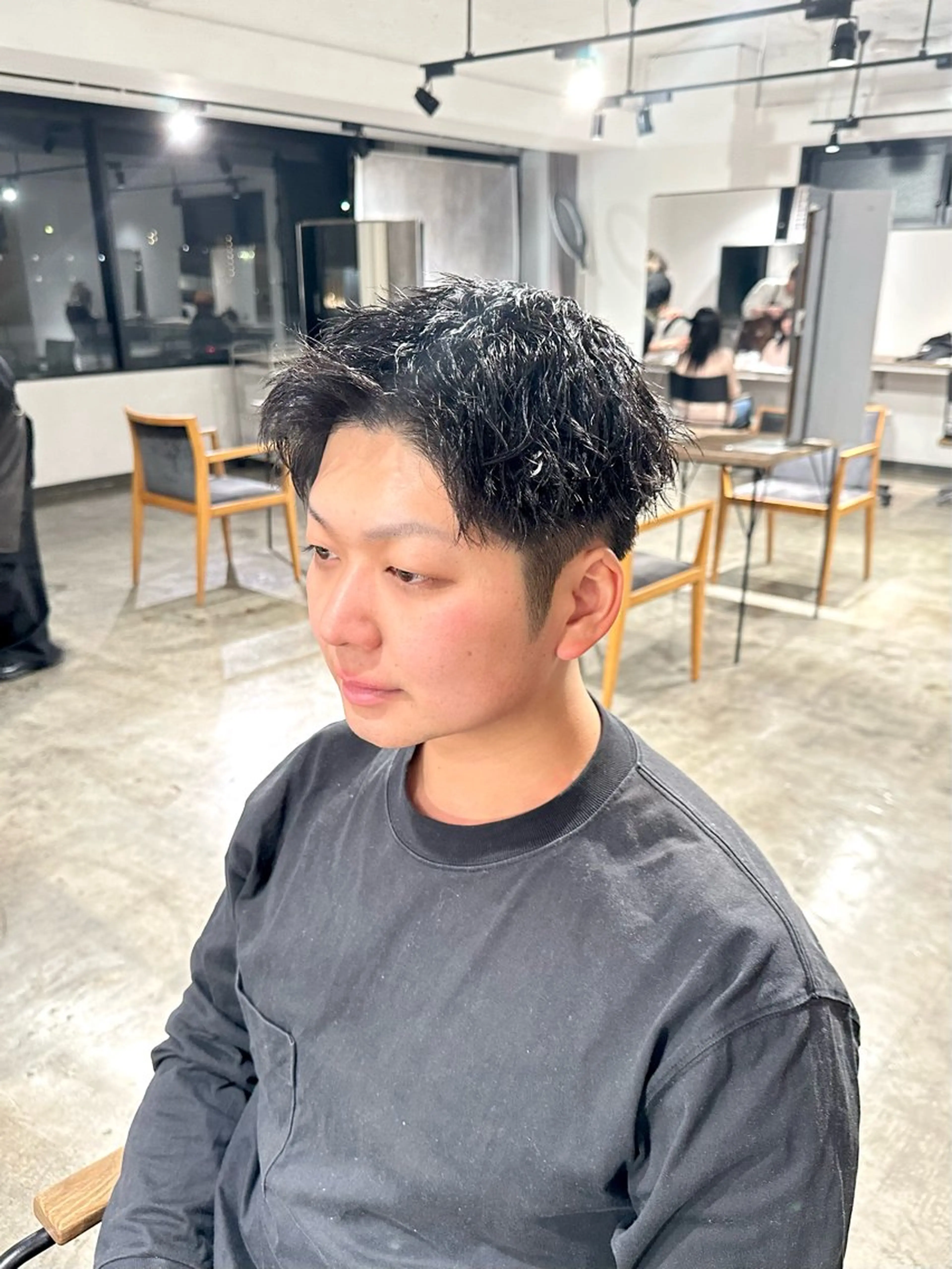 メンズ フェードカット メンズパーマ スパイキーショート 刈り上げ カット 骨格補正施術/メンズ 専門美容師/YUYAのヘアスタイル