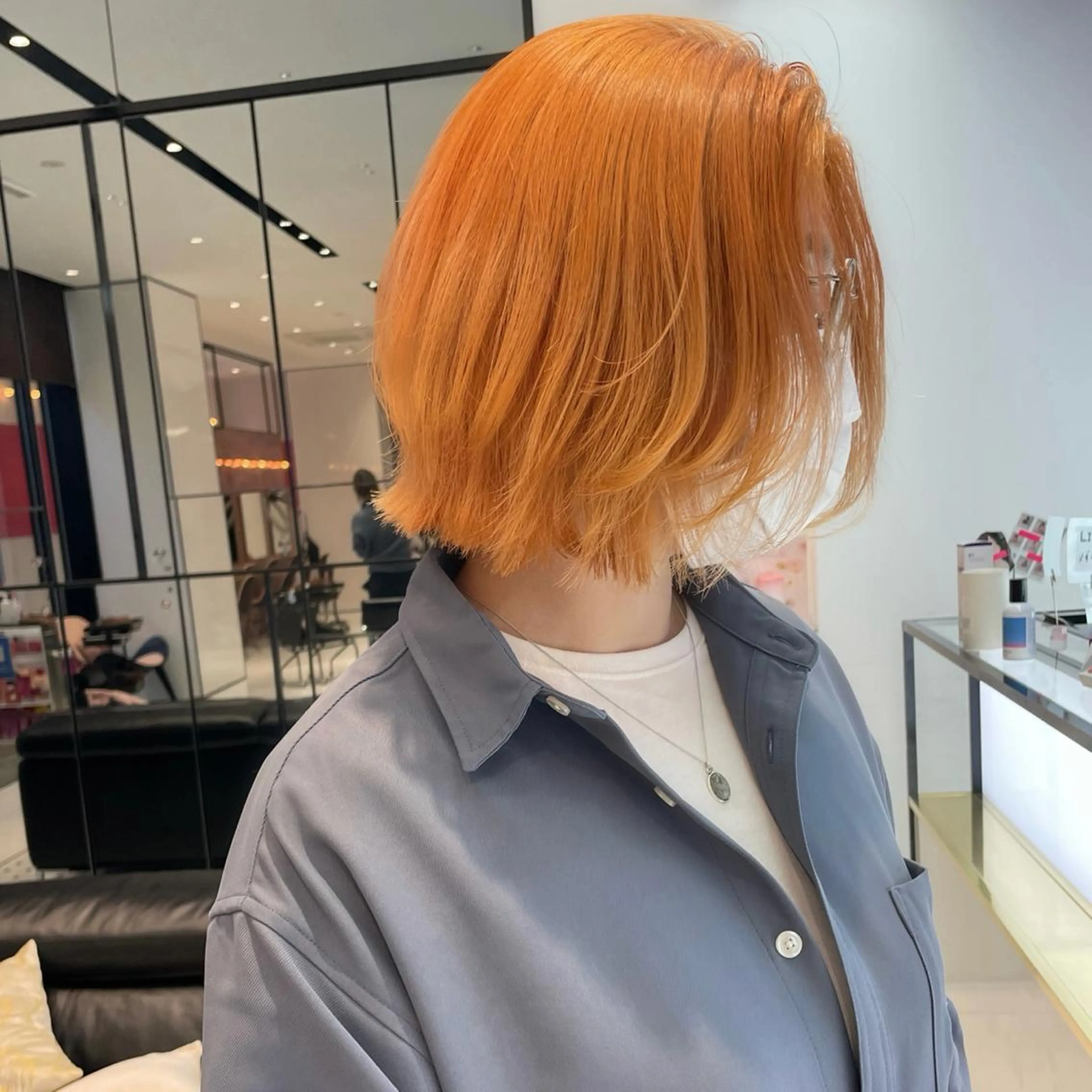 ミディアム カラー オレンジ カット ヘアカラー keen吉祥寺所属・相川 愛実のヘアスタイル