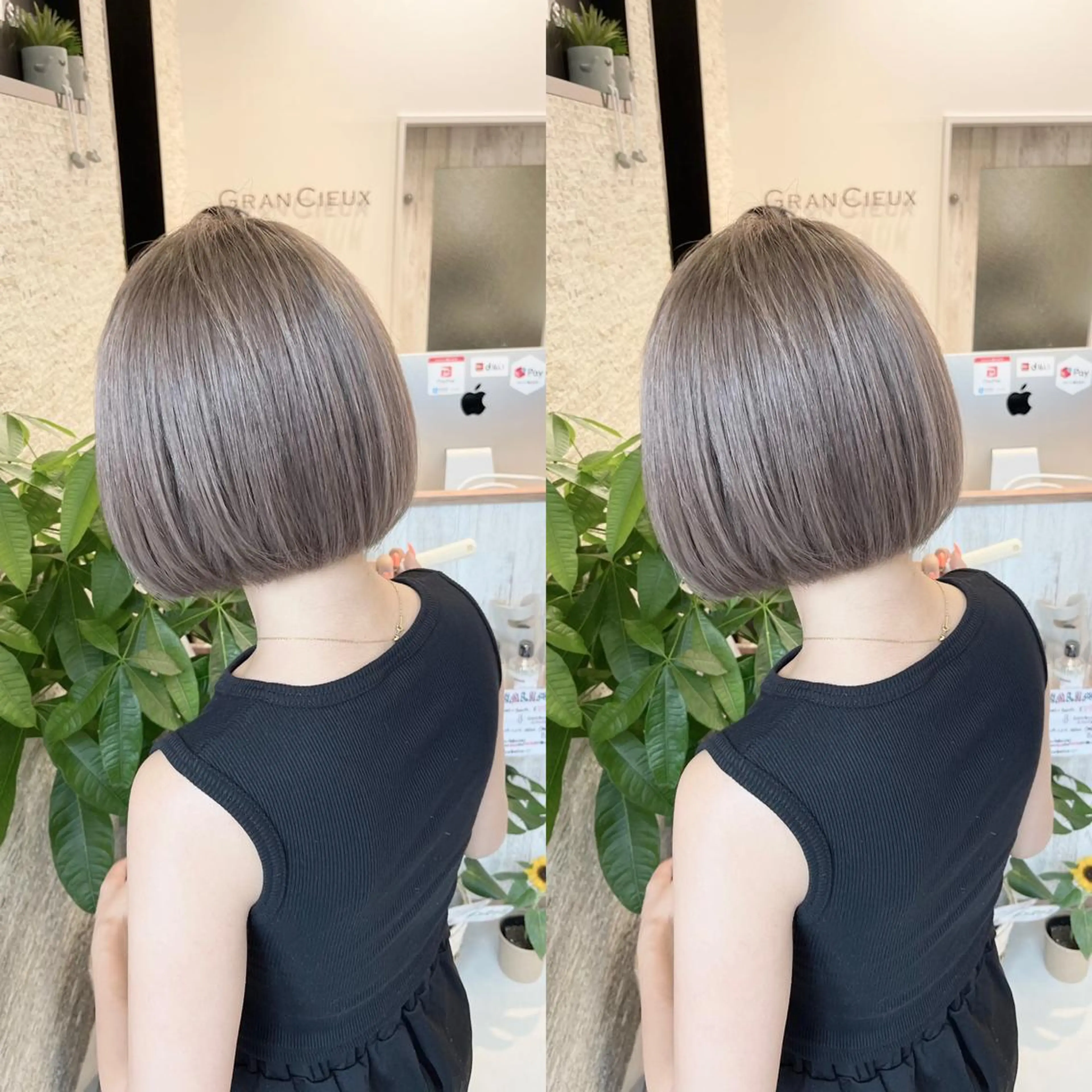 ショート カット ヘアカラー トリートメント Y Uのヘアスタイル