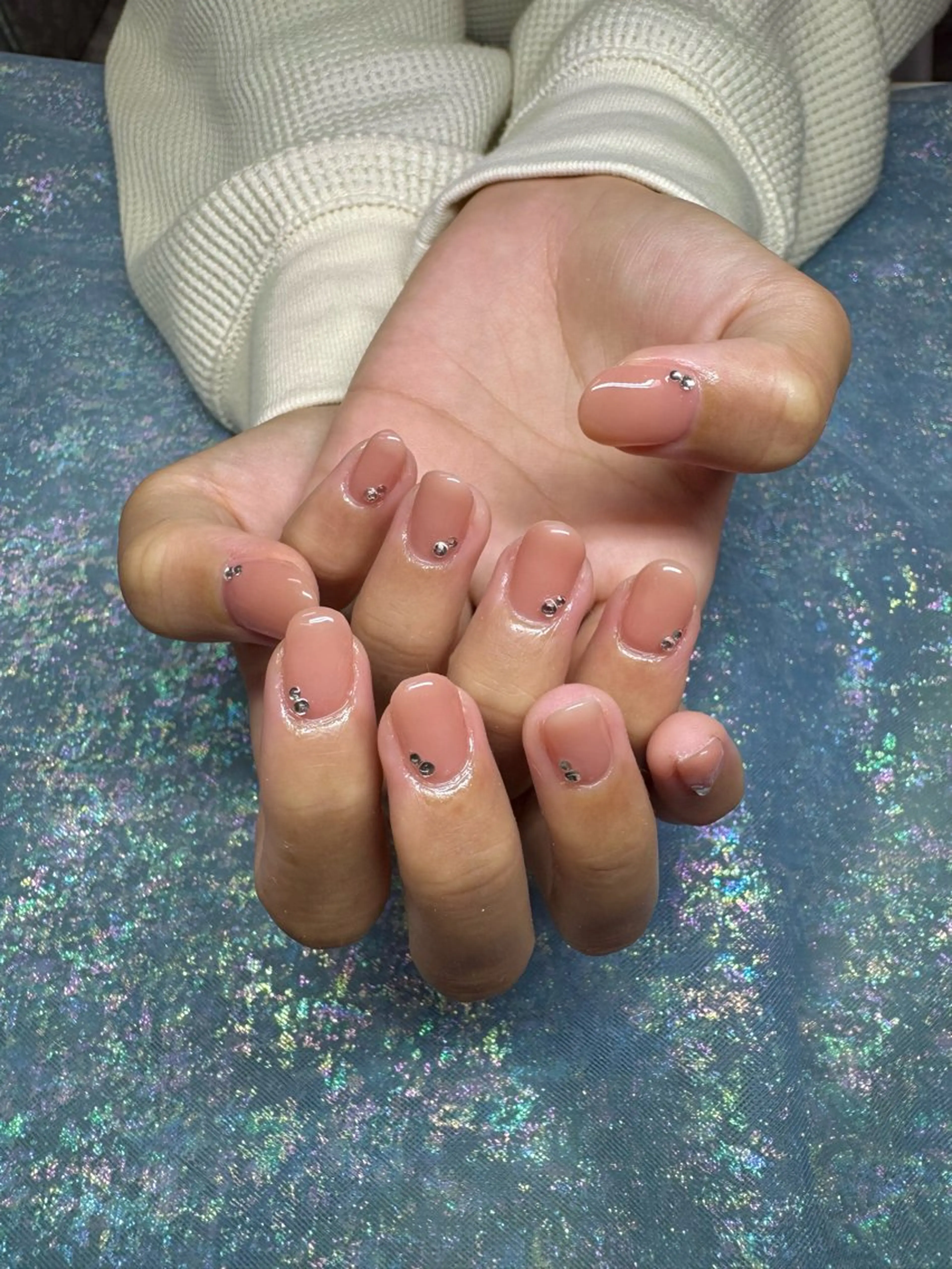ネイル キラキラネイル ワンカラーネイル nail spaß所属・WAKALU .のネイルデザイン